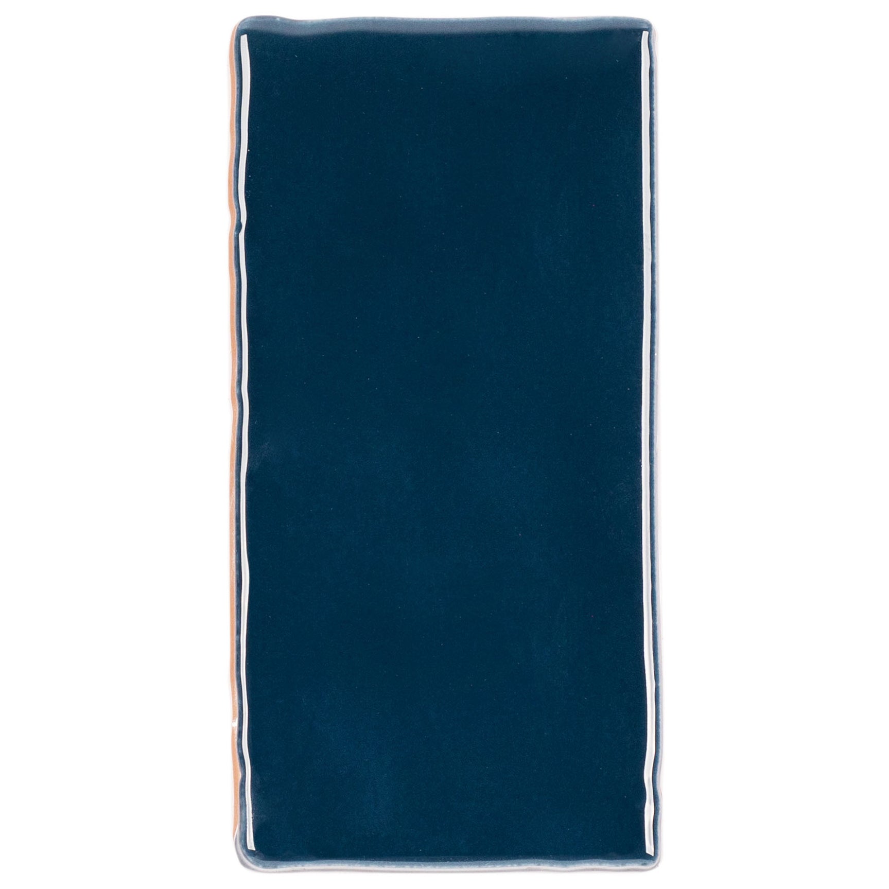Marine 3x6 Glossy Ceramic Tile Sample in deep blue, part of Ceramic and SAMPLES ONLY collections, globally sourced.