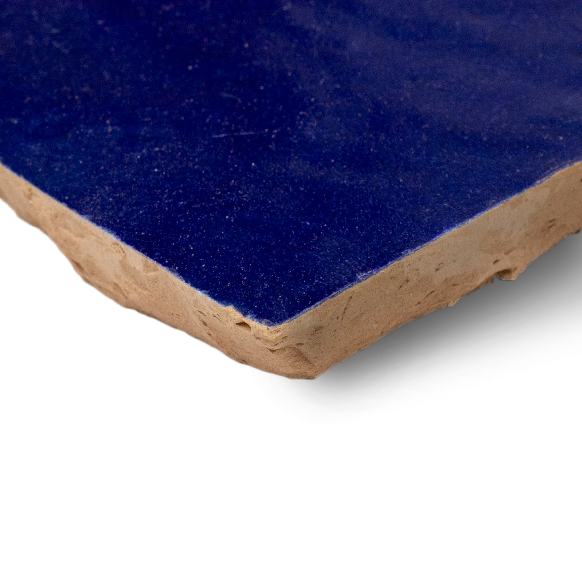 Midnight Glazed Zellige Tile in blue terracotta with handmade Moroccan glaze from Small Format Tiles and Handmade Moroccan Zellige Tiles collections