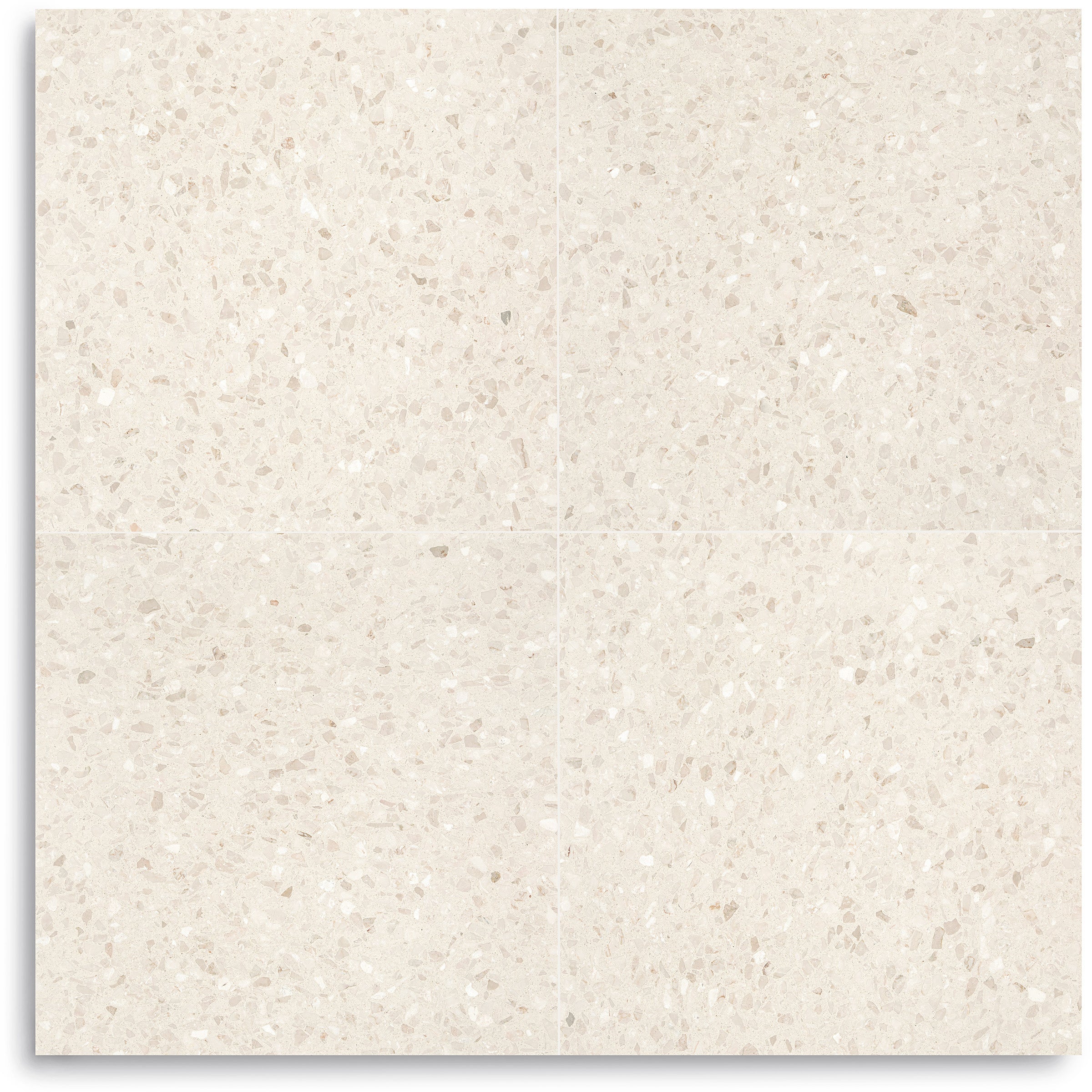 Modern Classic Honed Italian Terrazzo Tile large format in beige, ideal for kitchen, bathroom, and living spaces flooring.
