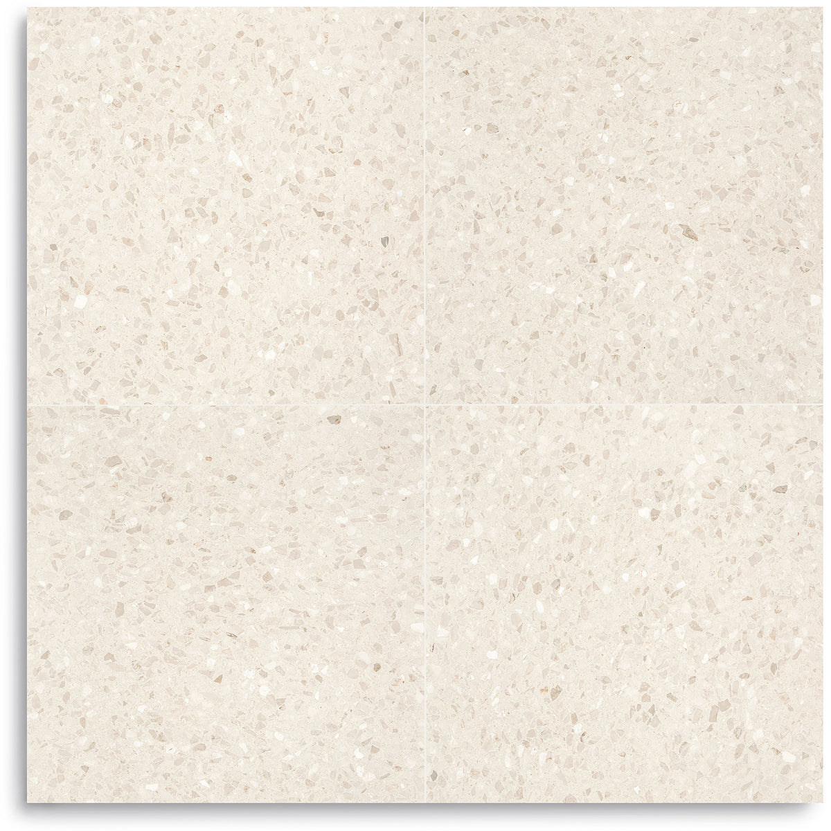 Modern Classic Honed Italian Terrazzo Tile large format in beige, ideal for kitchen, bathroom, and living spaces flooring.