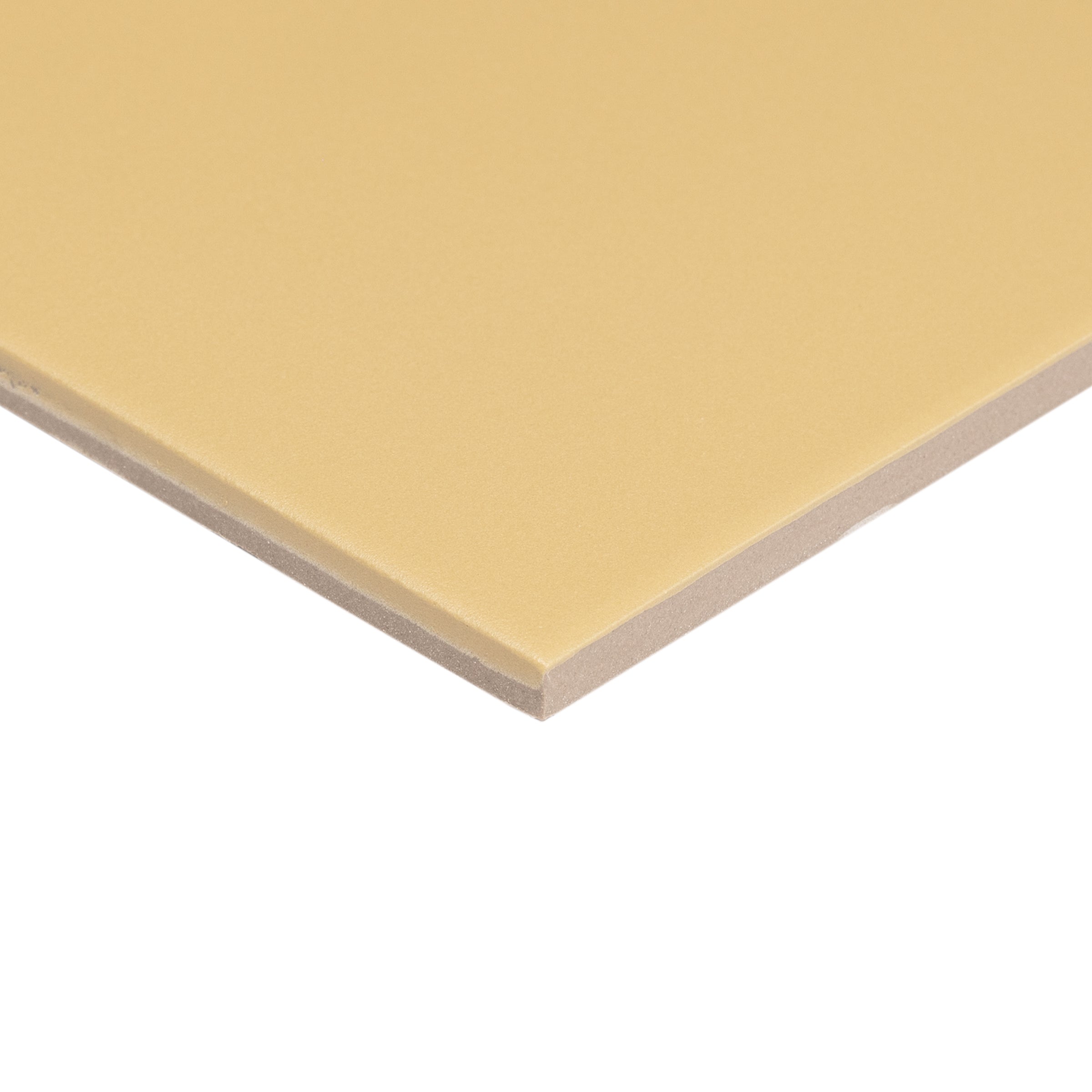 Mustard 6x6 Matte Porcelain Tile Sample in warm yellow tone from Porcelain and SAMPLES ONLY collections by Reno Source