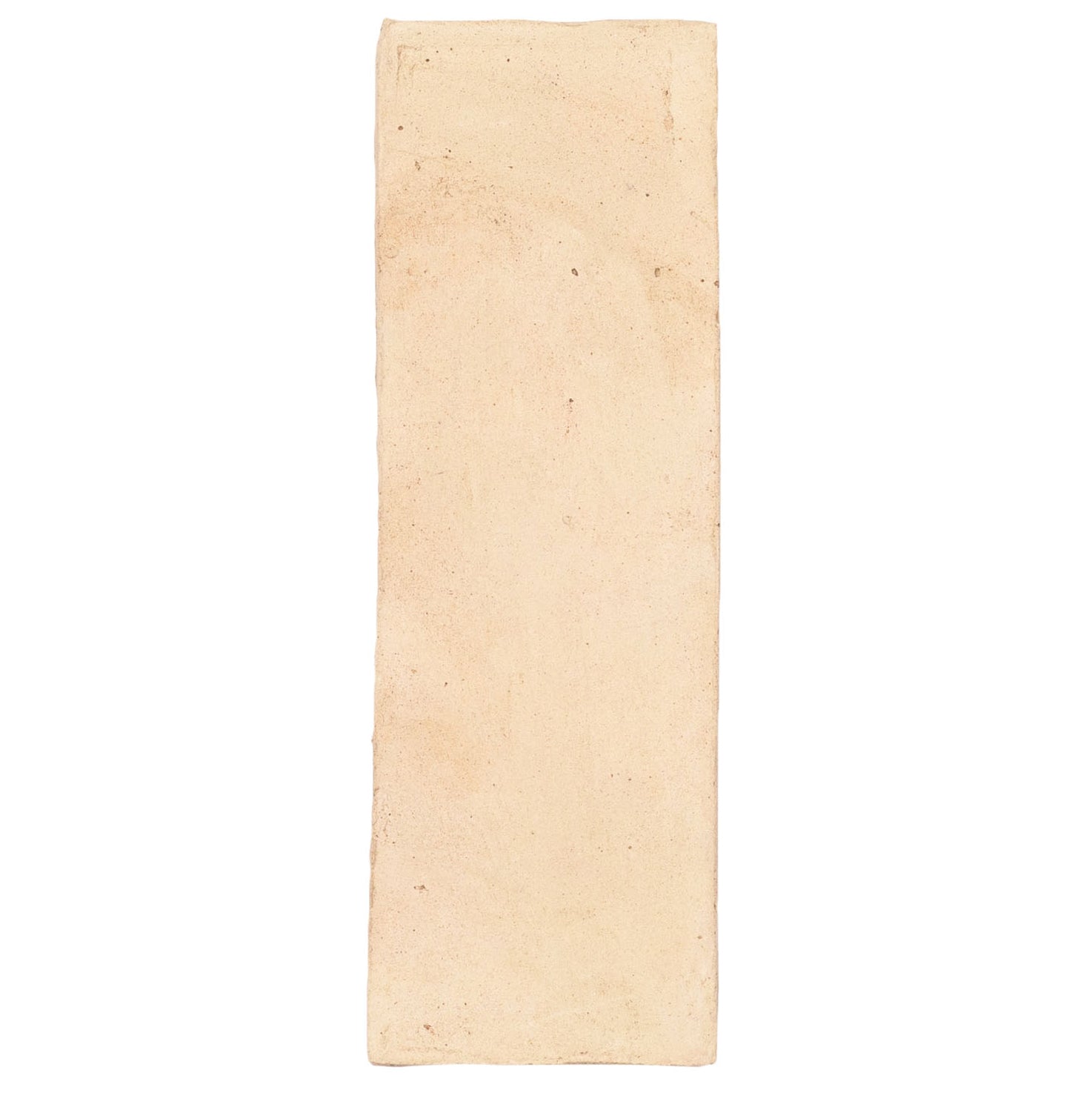Unglazed 2x6 Zellige Tile Sample in natural beige tone from SAMPLES ONLY collection, globally sourced for your imagination.