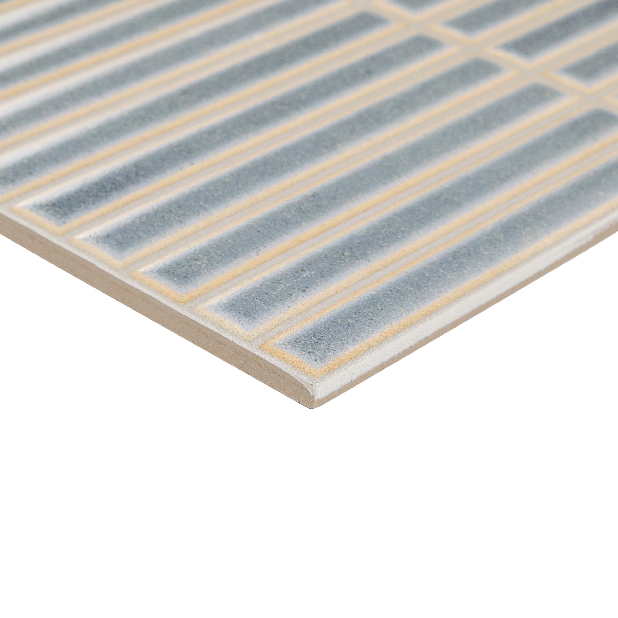 Navy 12x24 3D Gloss Porcelain Tile with blue vertical flute pattern from Large Format Tiles and Porcelain collections