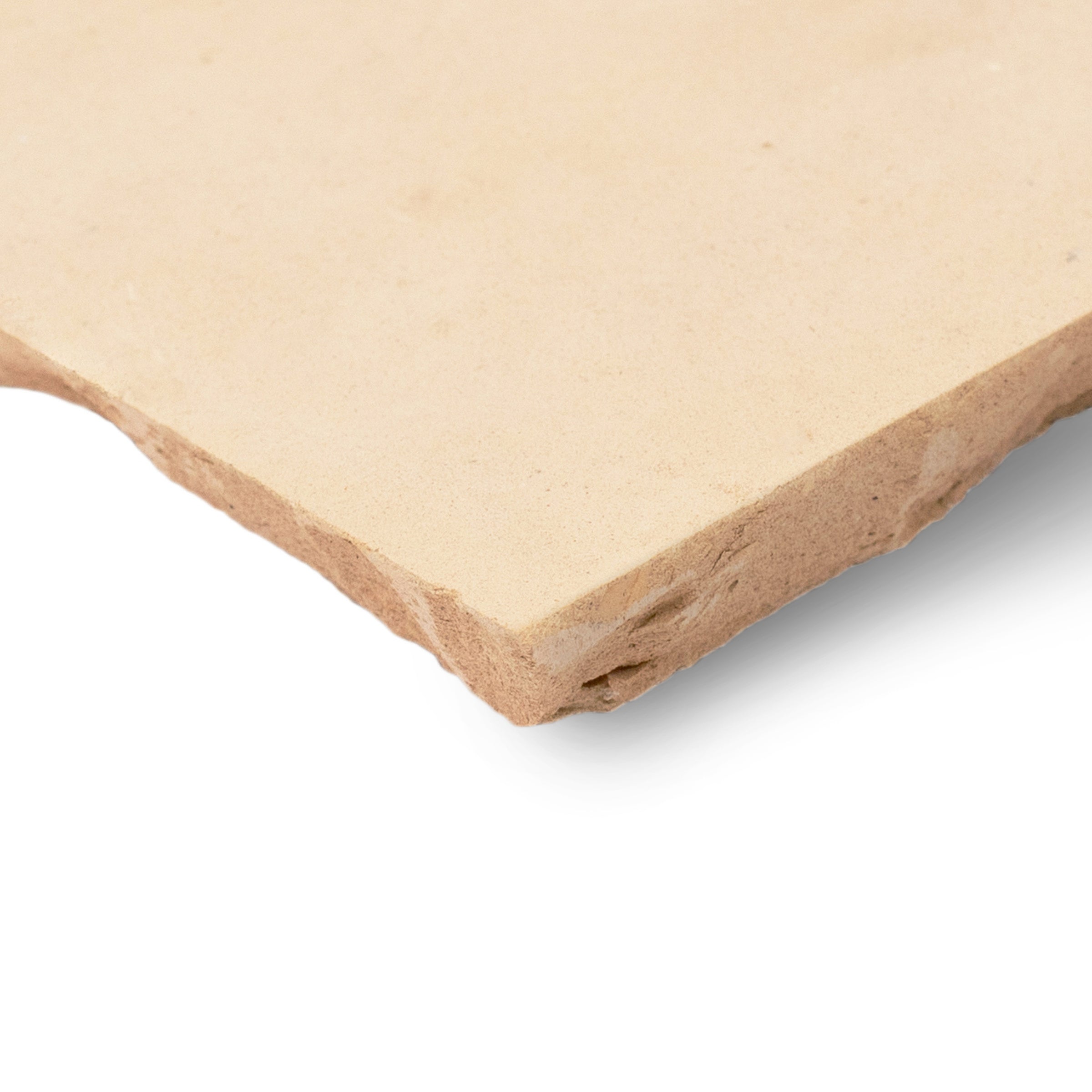 Natural Unglazed Zellige Tile in warm beige terracotta with a raw, tactile matte surface from Small Format Tiles collection