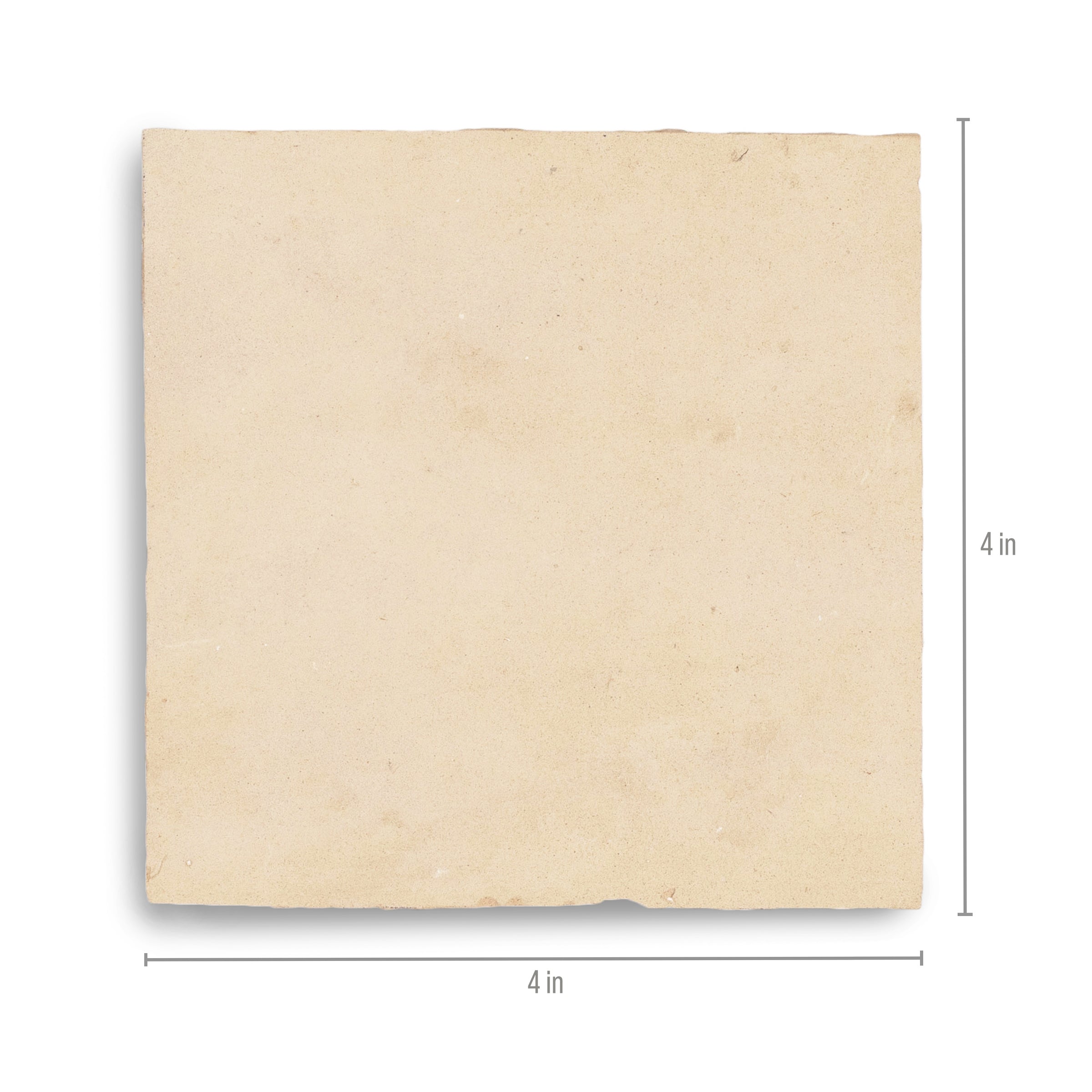 Natural Unglazed Zellige Tile in beige terracotta with a matte, tactile surface from Small Format Tiles and Handmade Moroccan Zellige Tiles collections