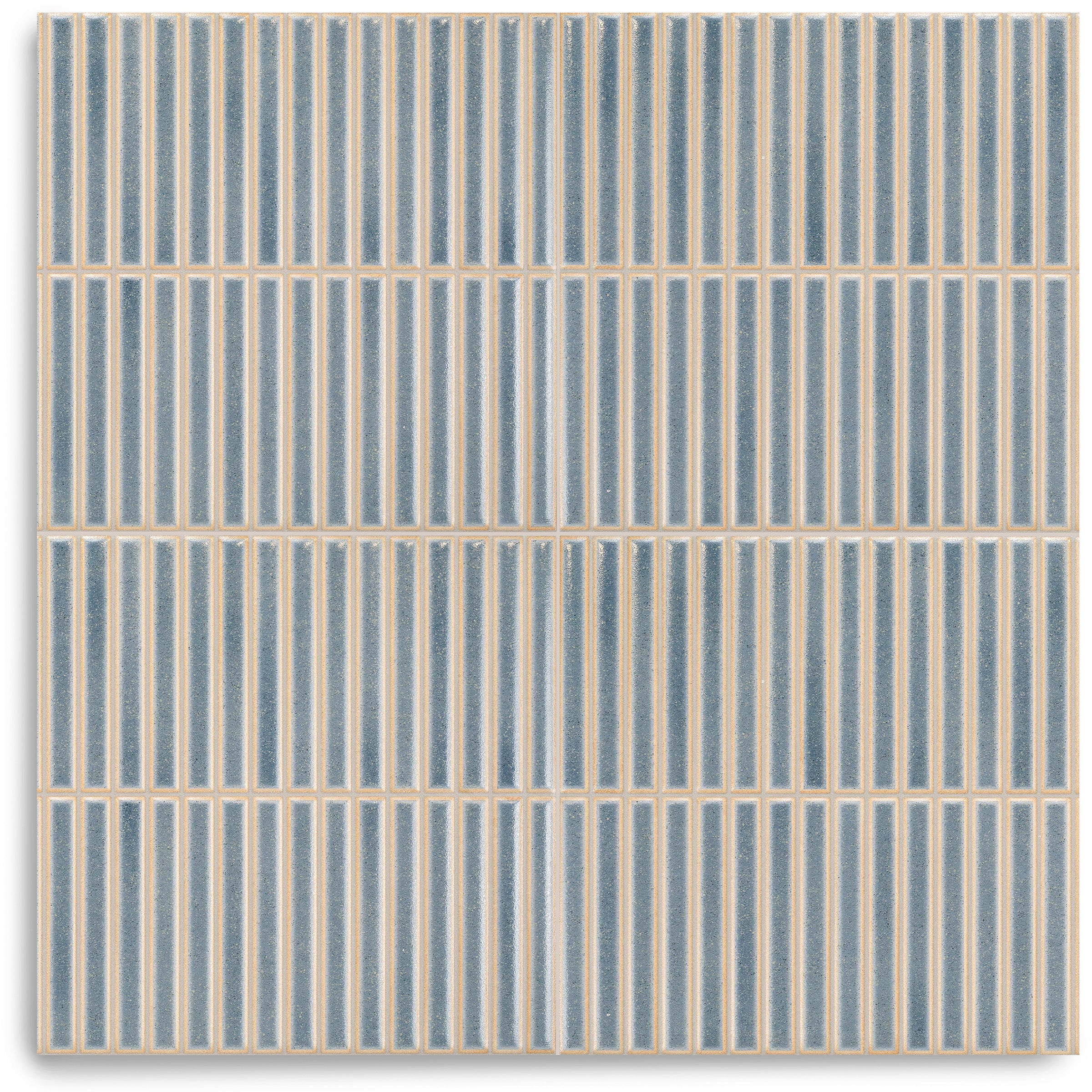 Navy 12x24 3D Gloss Porcelain Tile with vertical flute texture in blue-gray from Large Format Porcelain - 12x24 collection