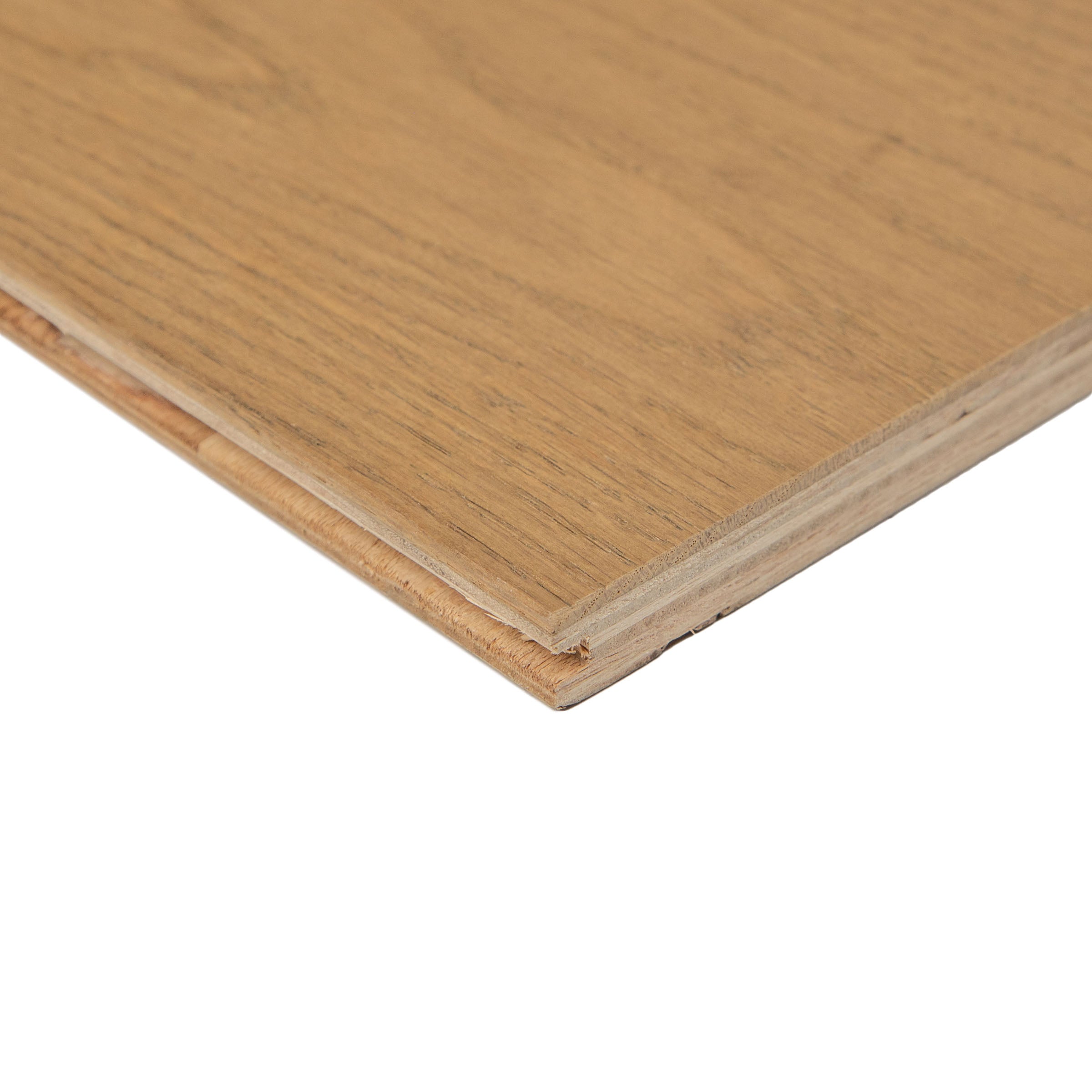 Close-up of No. 12 Engineered Wood Flooring Sample from SAMPLES ONLY collection, showcasing natural oak grain texture.