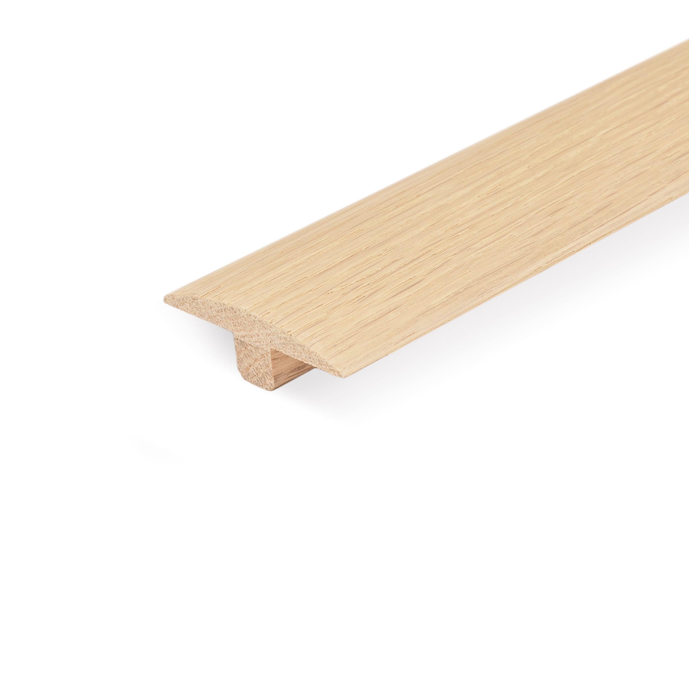 No. 2 Wood T-Molding in natural light oak tone bridging engineered hardwood floors at Reno Source, Flooring (ALL) collection