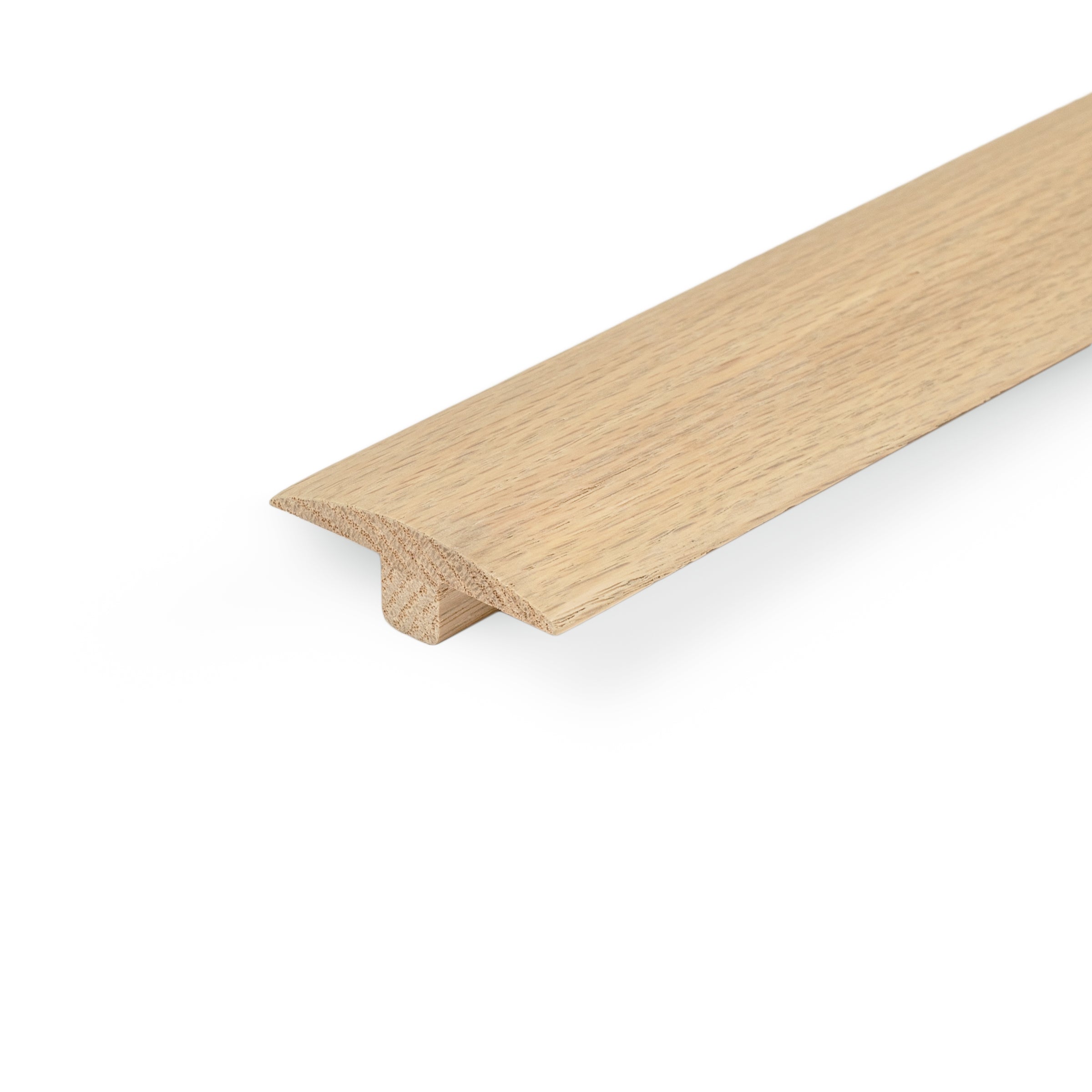 No. 4 Wood T-Molding in beige and brown smoky light oak for Engineered Hardwood Flooring and Trims at Reno Source