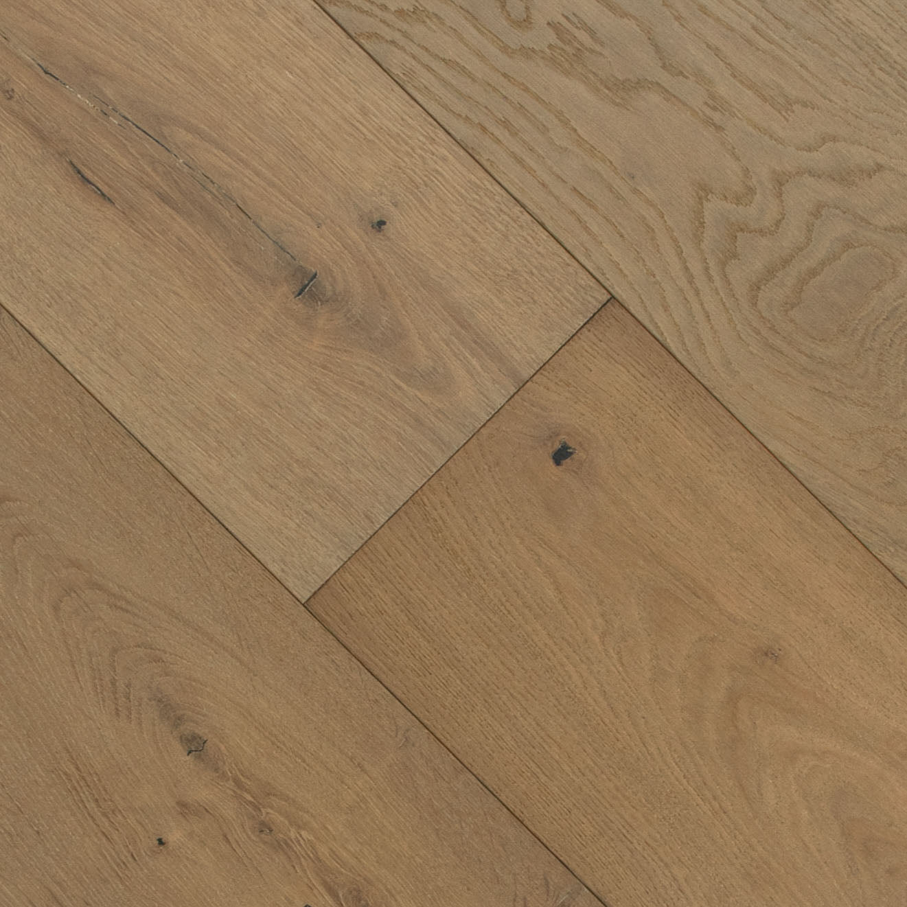 No. 14 Engineered Wood Flooring in gold, brown, and beige tones with a matte wire brush finish from Engineered Wood Flooring (only) collection