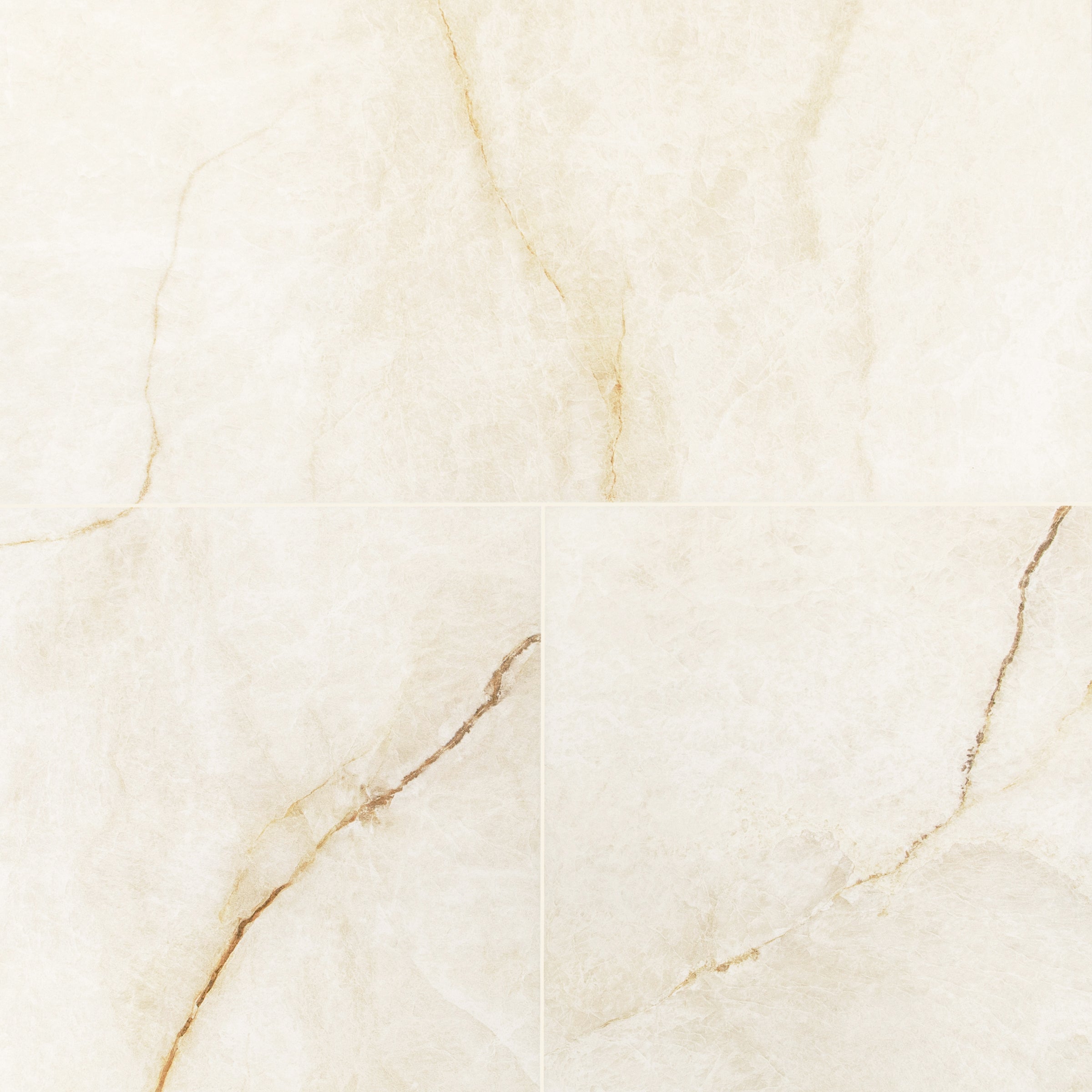Creamy beige porcelain tiles with soft veining and subtle natural stone-inspired texture in a large format layout