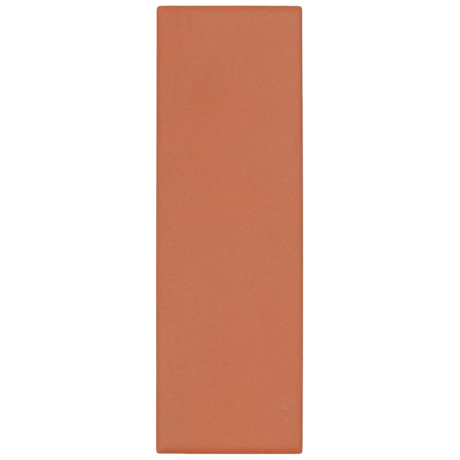 Orange 2x6 Matte Porcelain Tile Sample from Porcelain SAMPLES ONLY collection with a smooth terracotta finish