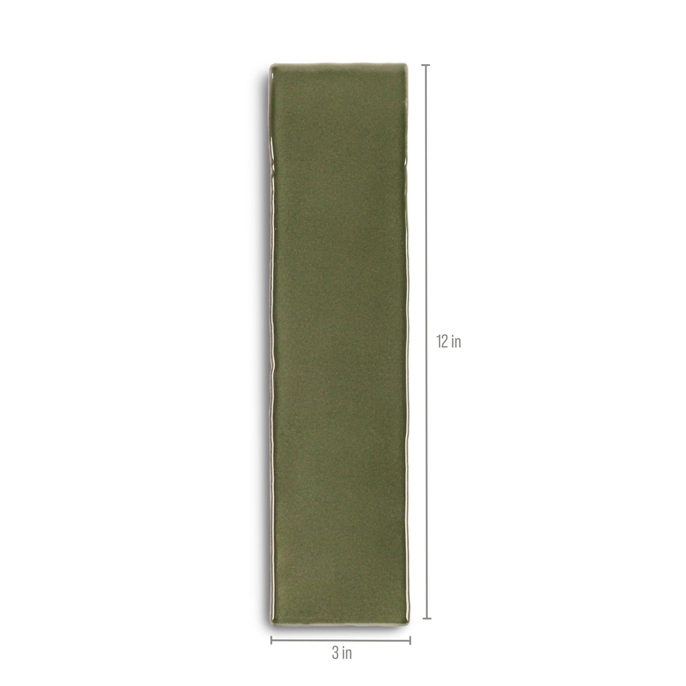 Olive 3x12 Glossy Ceramic Tile