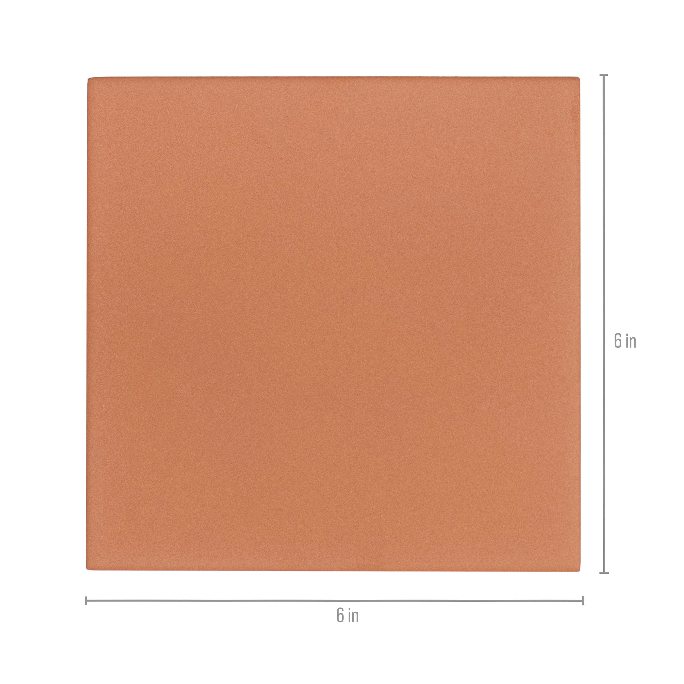Matte terracotta square porcelain tile with smooth texture and clean edges for versatile flooring and wall ideas