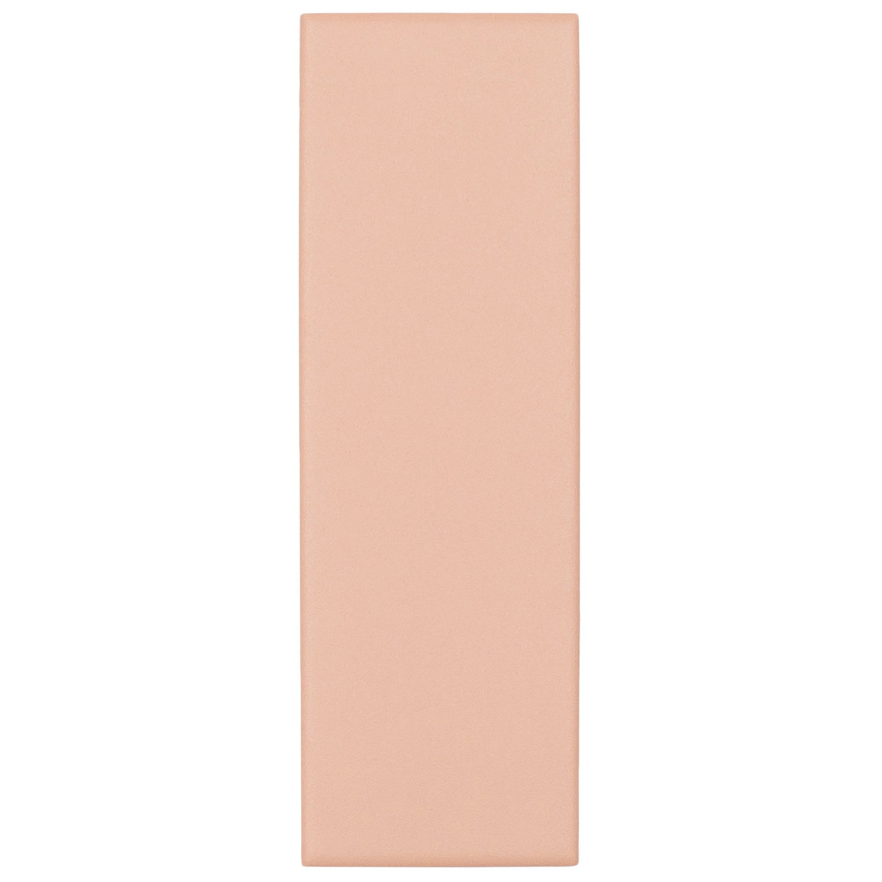 Powder 2x6 Matte Porcelain Tile Sample in soft pink, Porcelain collection, perfect for design projects.
