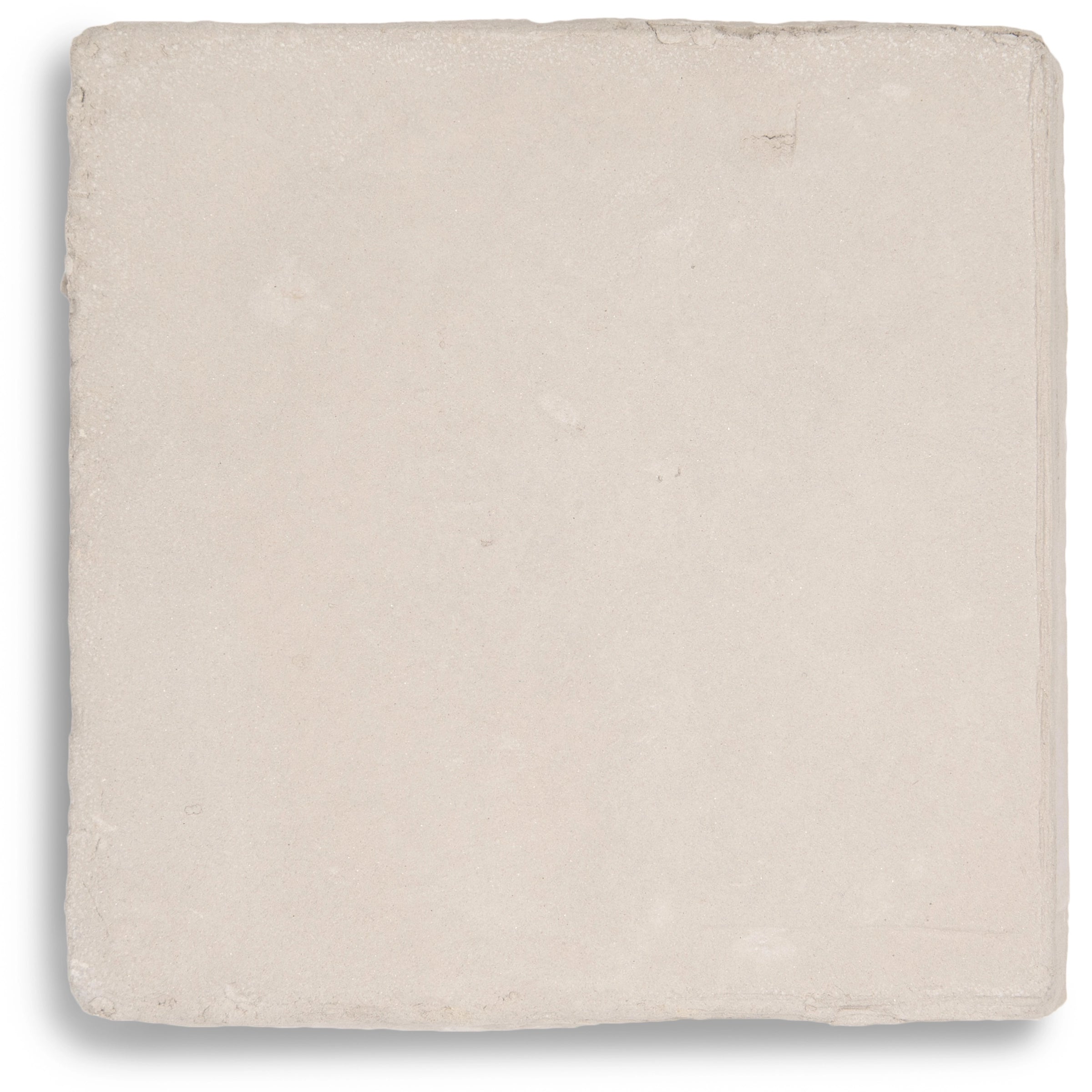 Square ceramic tile in a soft pewter shade with a slightly rough matte finish and subtle texture details