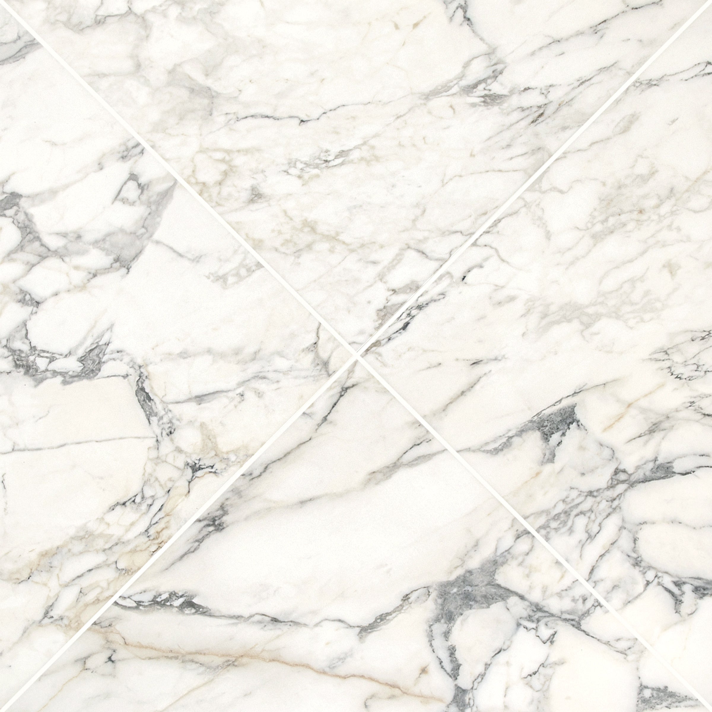 Paonazzo Matte Marble Look Porcelain Tile in white with gray and subtle gold veining from Reno Source Large Format Tiles