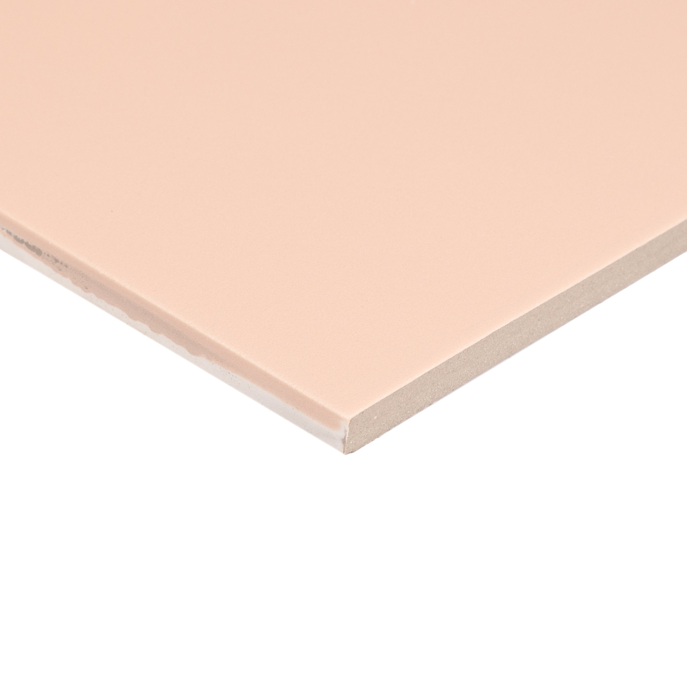 Powder 6x6 Matte Porcelain Tile Sample in soft beige, part of Porcelain and SAMPLES ONLY collections from Reno Source.