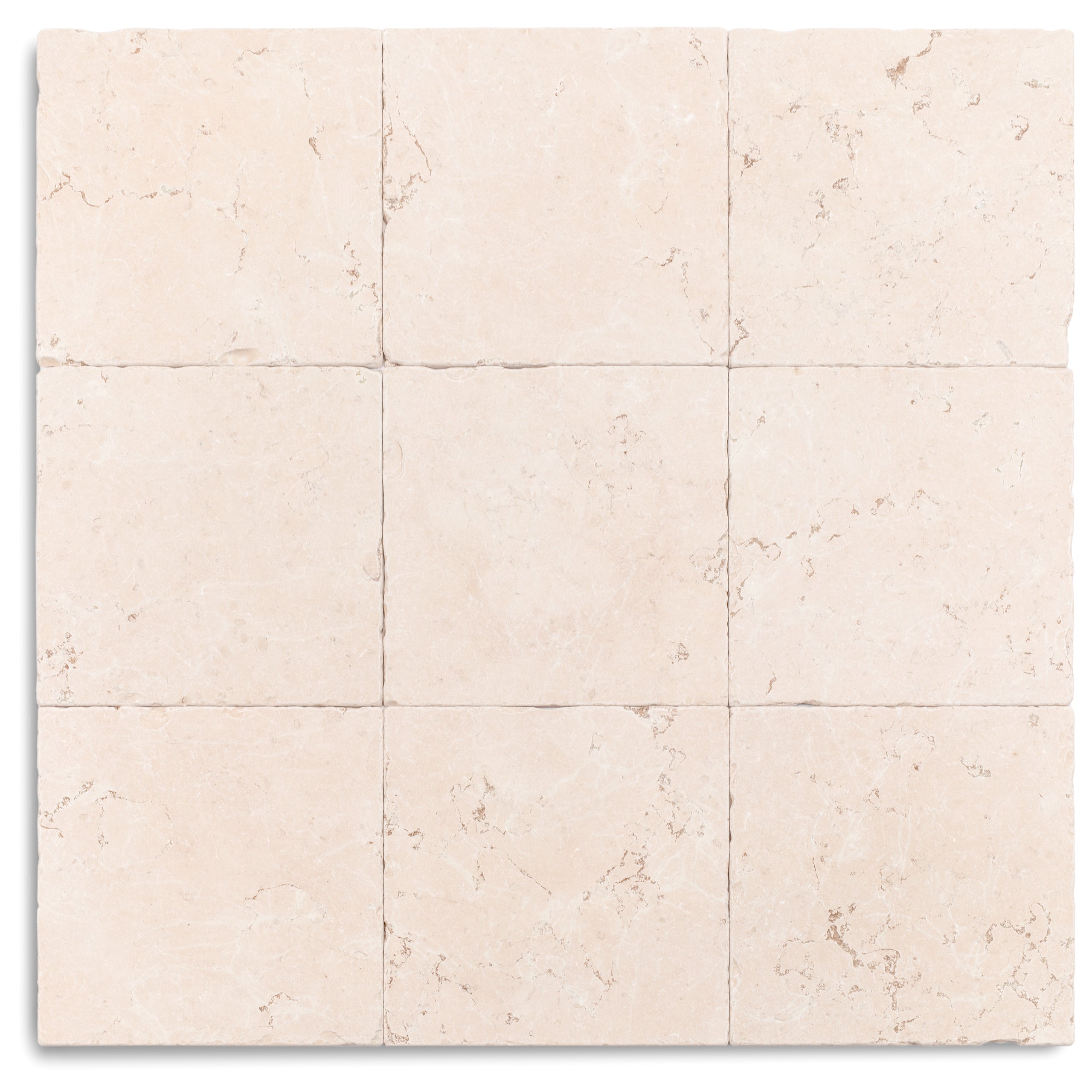 Tumbled Asiago Stone Tile in creamy white tones with natural stone texture from New Arrivals, globally sourced for your imagination