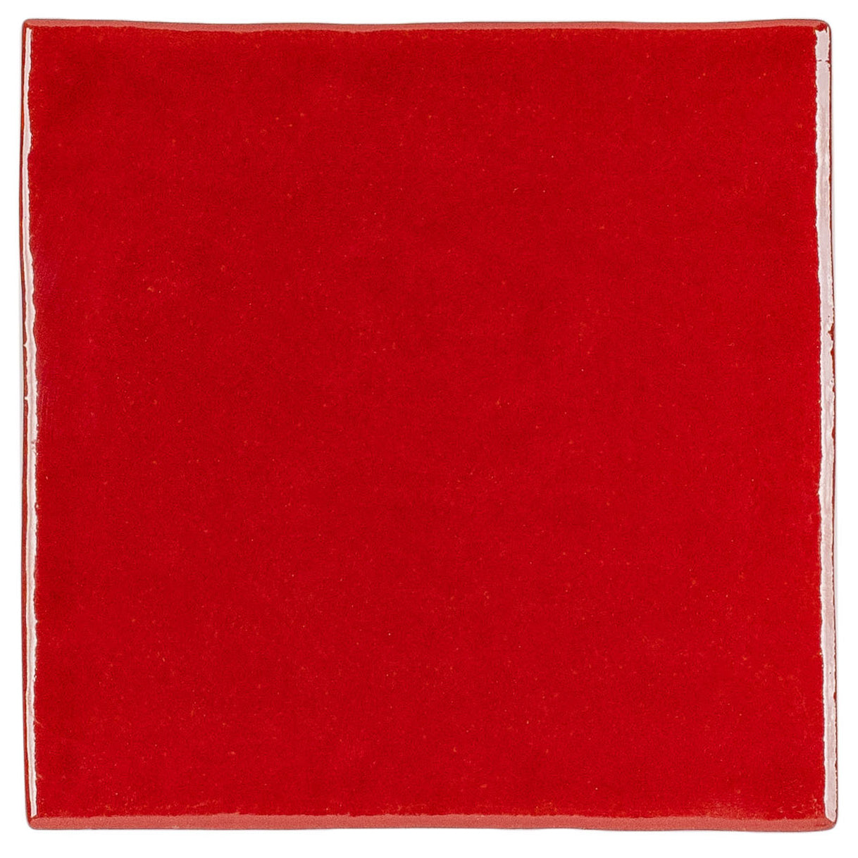 Ruby 4x4 Glossy Ceramic Tile Sample in vibrant red, from Ceramic SAMPLES ONLY collection, globally sourced for your imagination