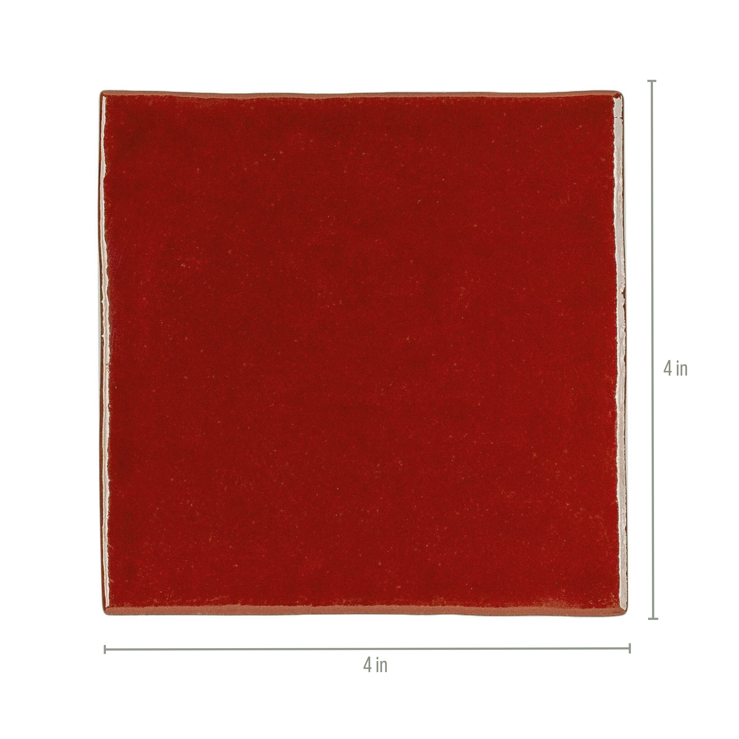 Ruby Glossy Ceramic Tile in deep red ceramic with bright glossy finish from Small Format Tiles and Zel Glazed Ceramic Tiles collections