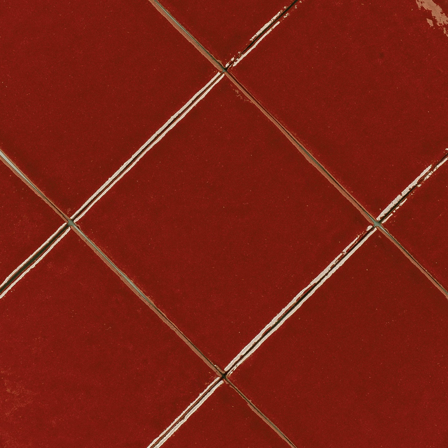 Ruby Glossy Ceramic Tile in deep red ceramic with bright glossy finish from Small Format Tiles and Zel Glazed Ceramic Tiles collections
