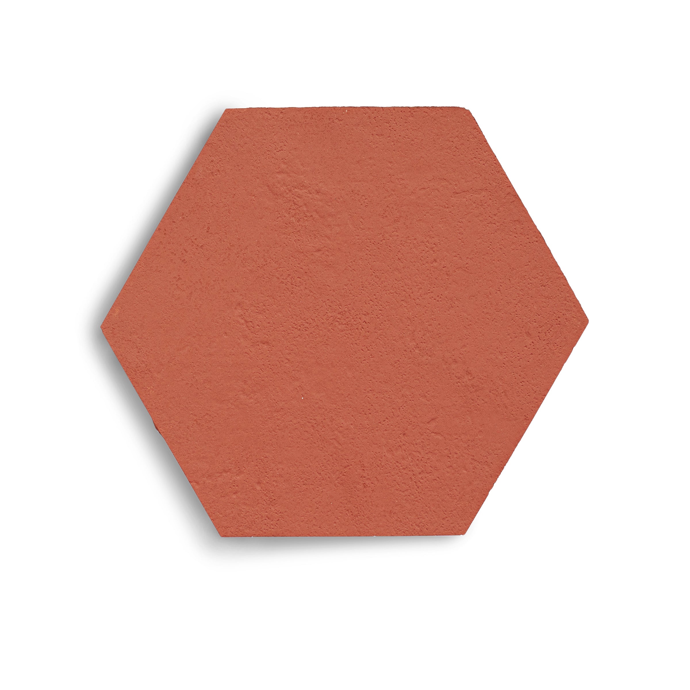 Rosso Hexagon Textured Terracotta Tile in warm red and brown terracotta from Cotto Colors Terracotta Tile collection