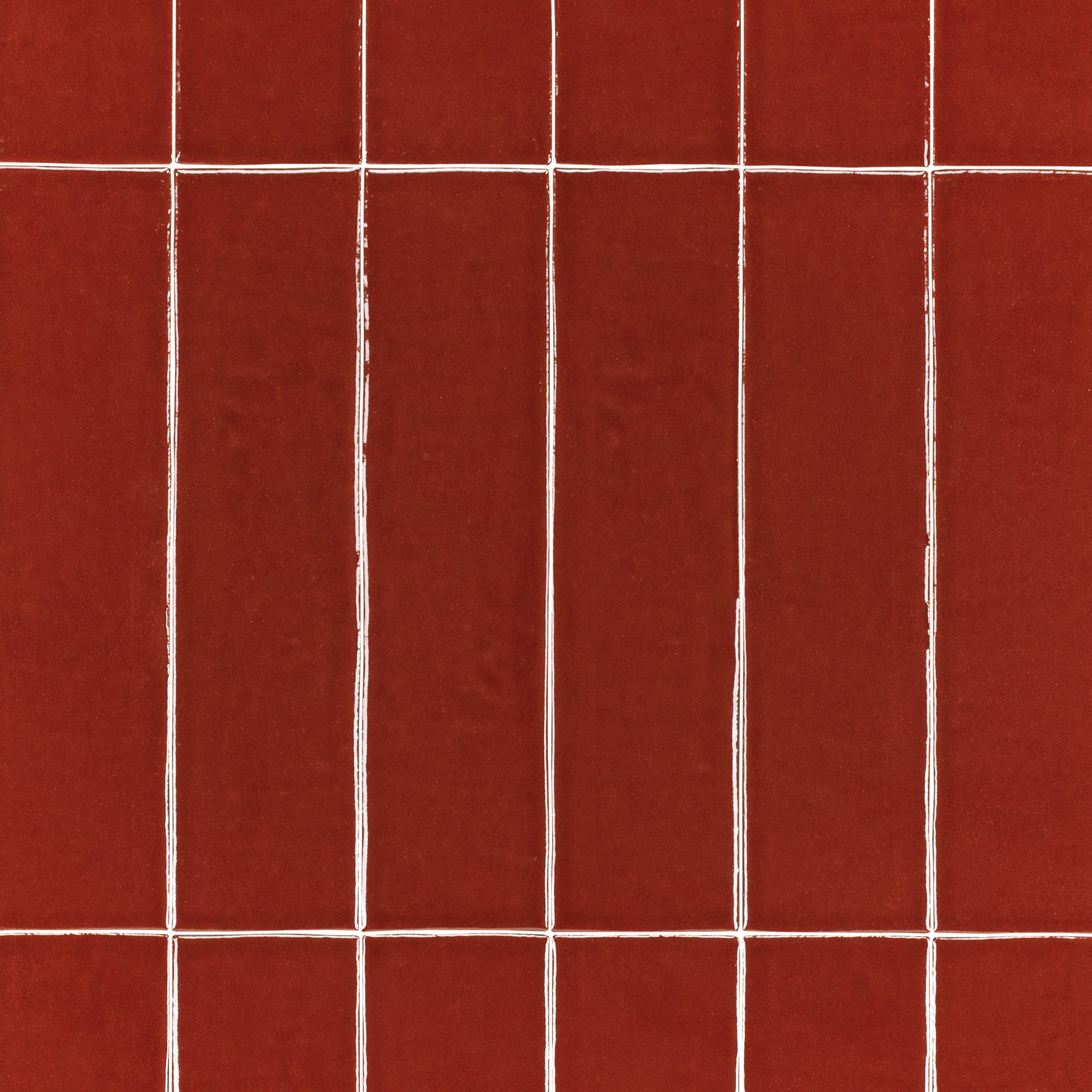 Ruby Glossy Ceramic Tile in vibrant red ceramic with glossy finish from Small Format Tiles and Zel Glazed Ceramic Tiles collections