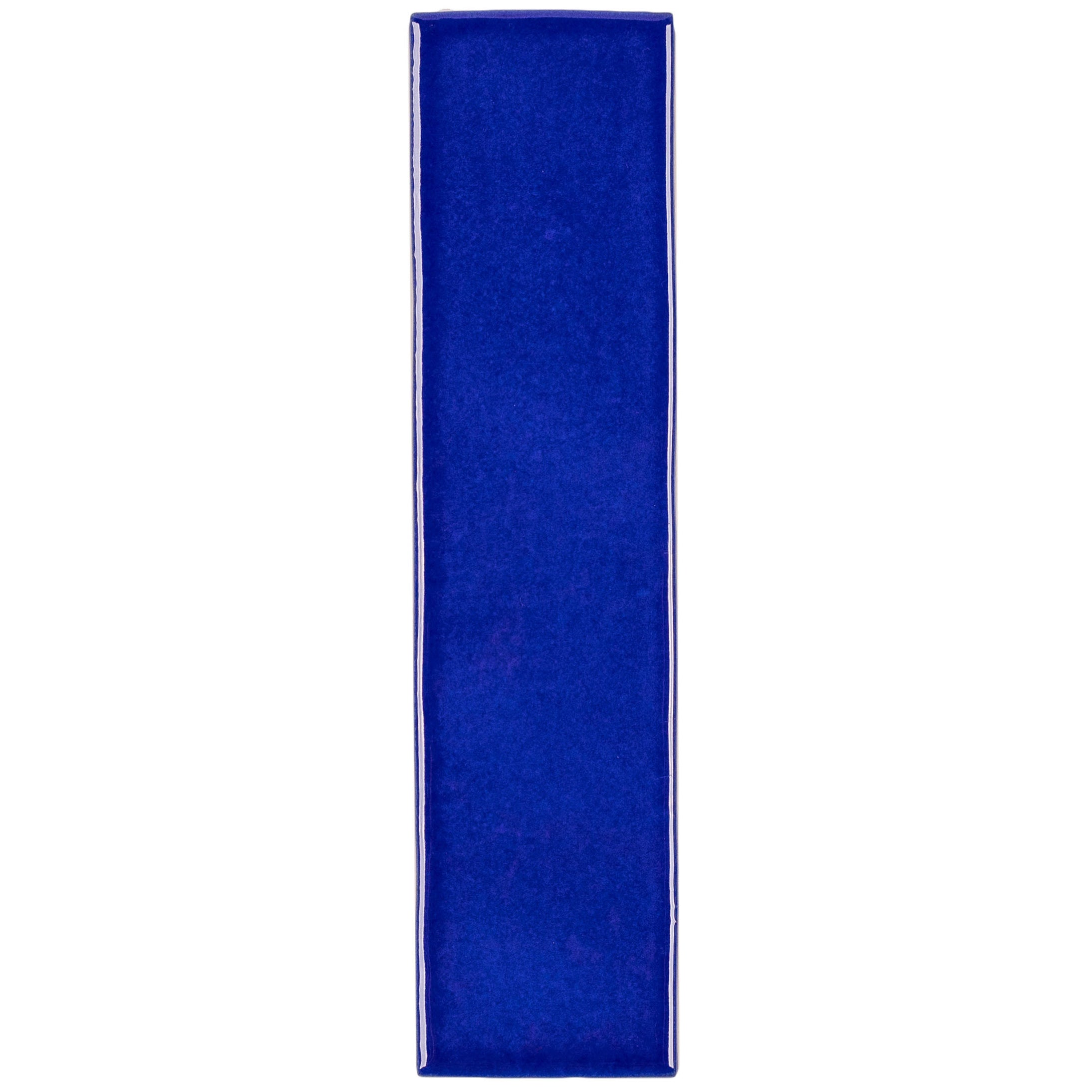Sapphire 2x8 Glossy Ceramic Tile Sample in deep blue from Ceramic collection, perfect for design inspiration and flooring projects