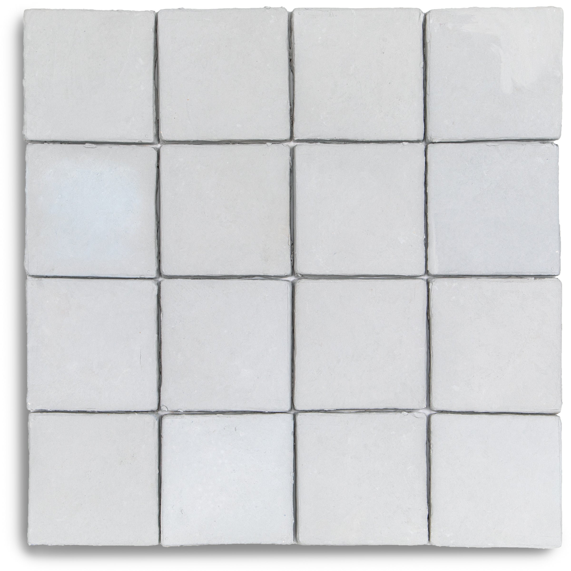 Argilla Terracotta Tile in soft sky tone, handcrafted Italian 4x4 small format tiles from New Arrivals collection