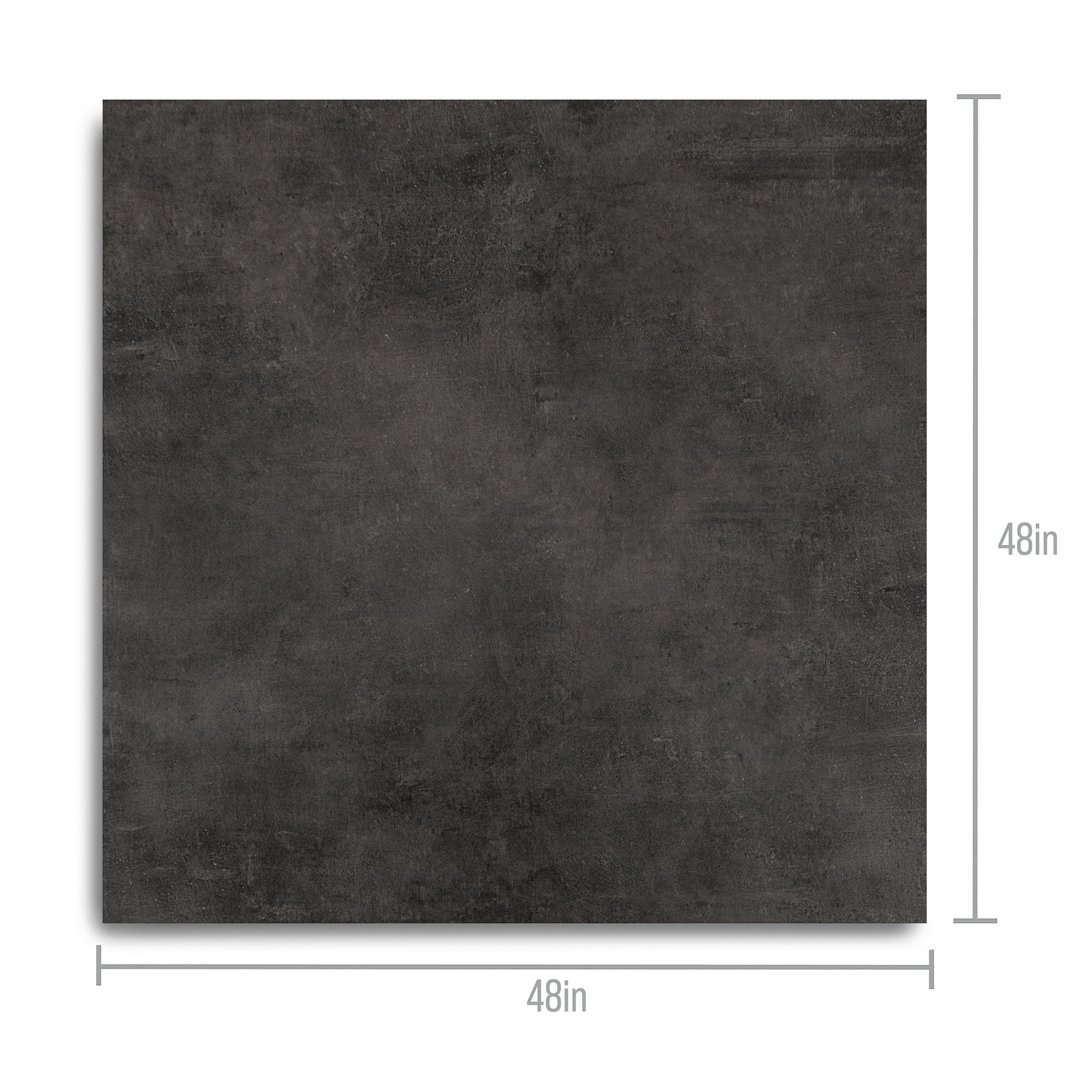 Large dark slate tile with a smooth surface and subtle natural stone texture in a square shape