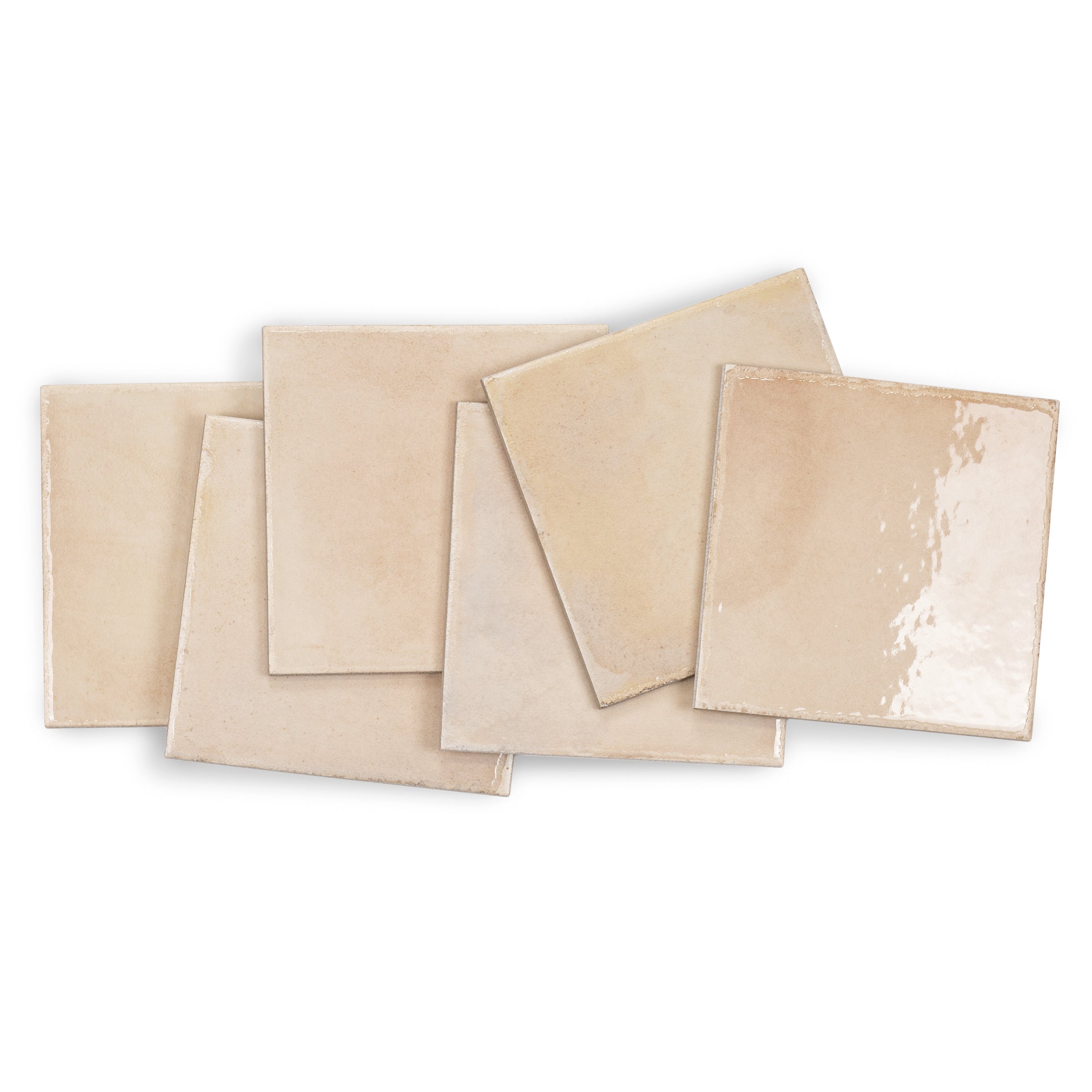 Salmon Gloss Porcelain Tile in pink and beige pastel tones with a luminous glazed finish from Small Format Tiles collection
