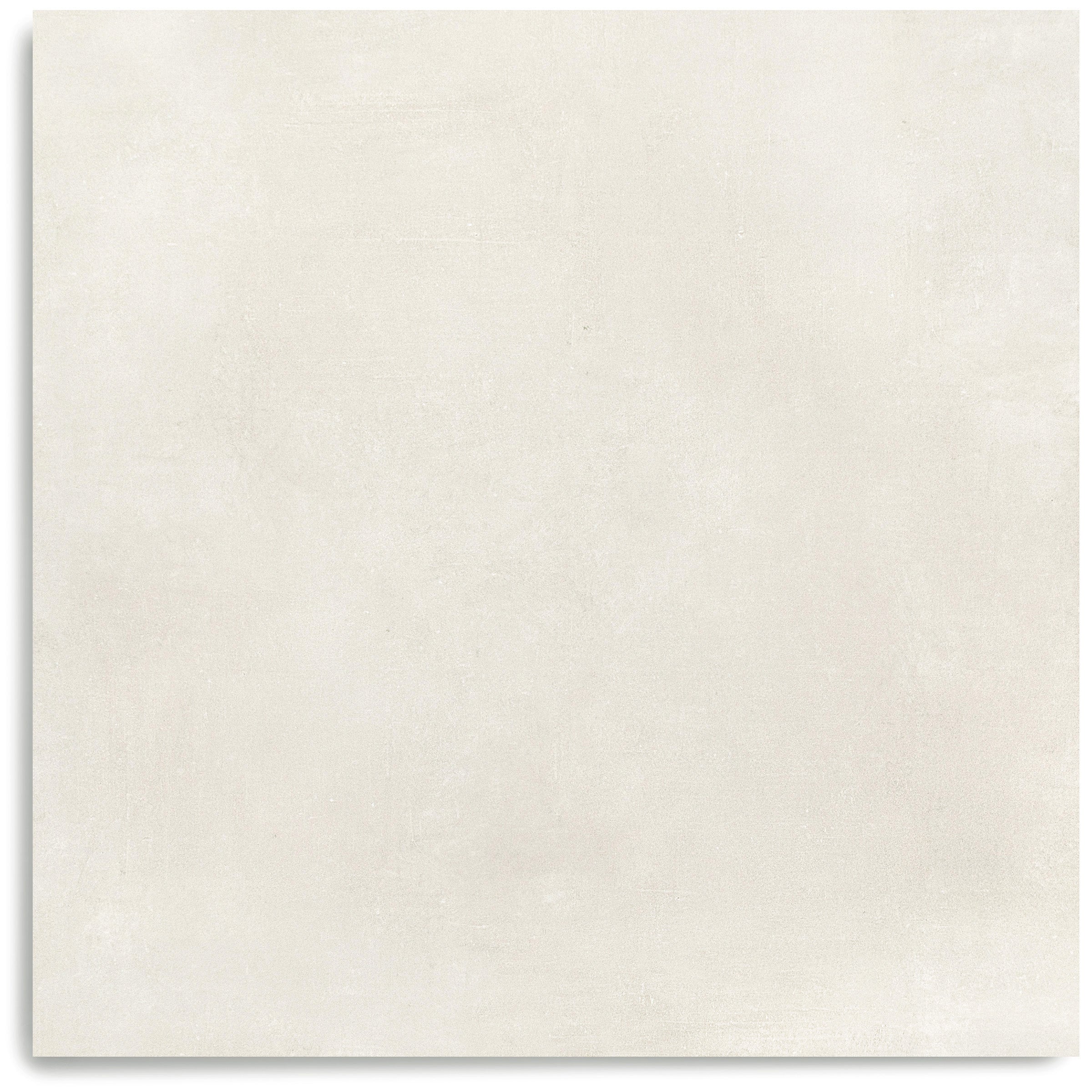 Calce Cement Look Porcelain Tile in a soft white cement finish for floors and walls