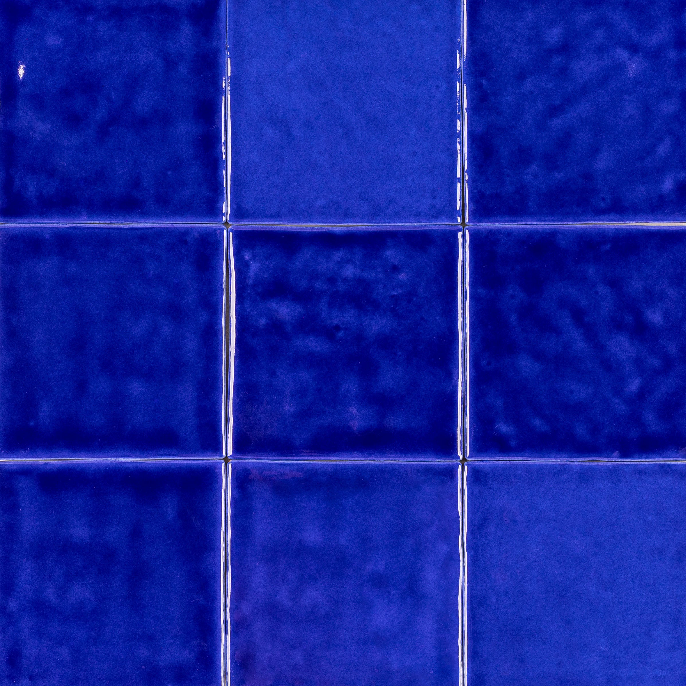 Sapphire Glossy Ceramic Tile in blue with a glossy finish from Small Format Tiles and Zel Glazed Ceramic Tiles collections