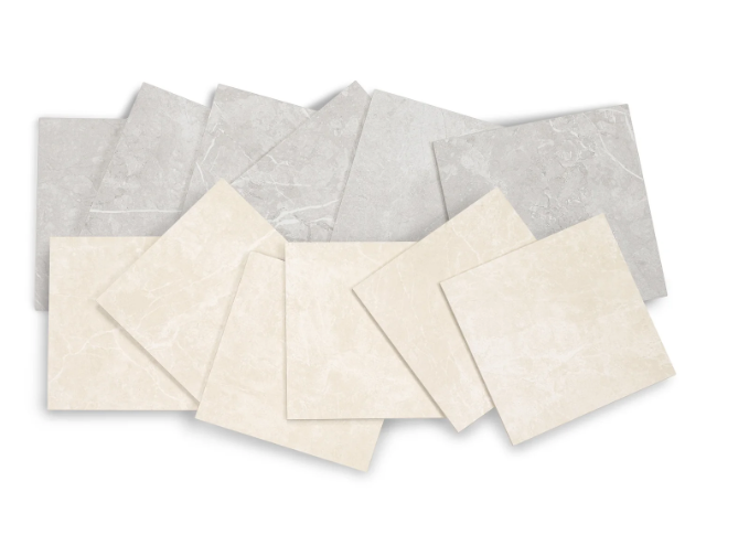 Marfil / Fior di Pesco Porcelain Tile Sample in light beige and gray from Porcelain, SAMPLES ONLY collection by Reno Source.