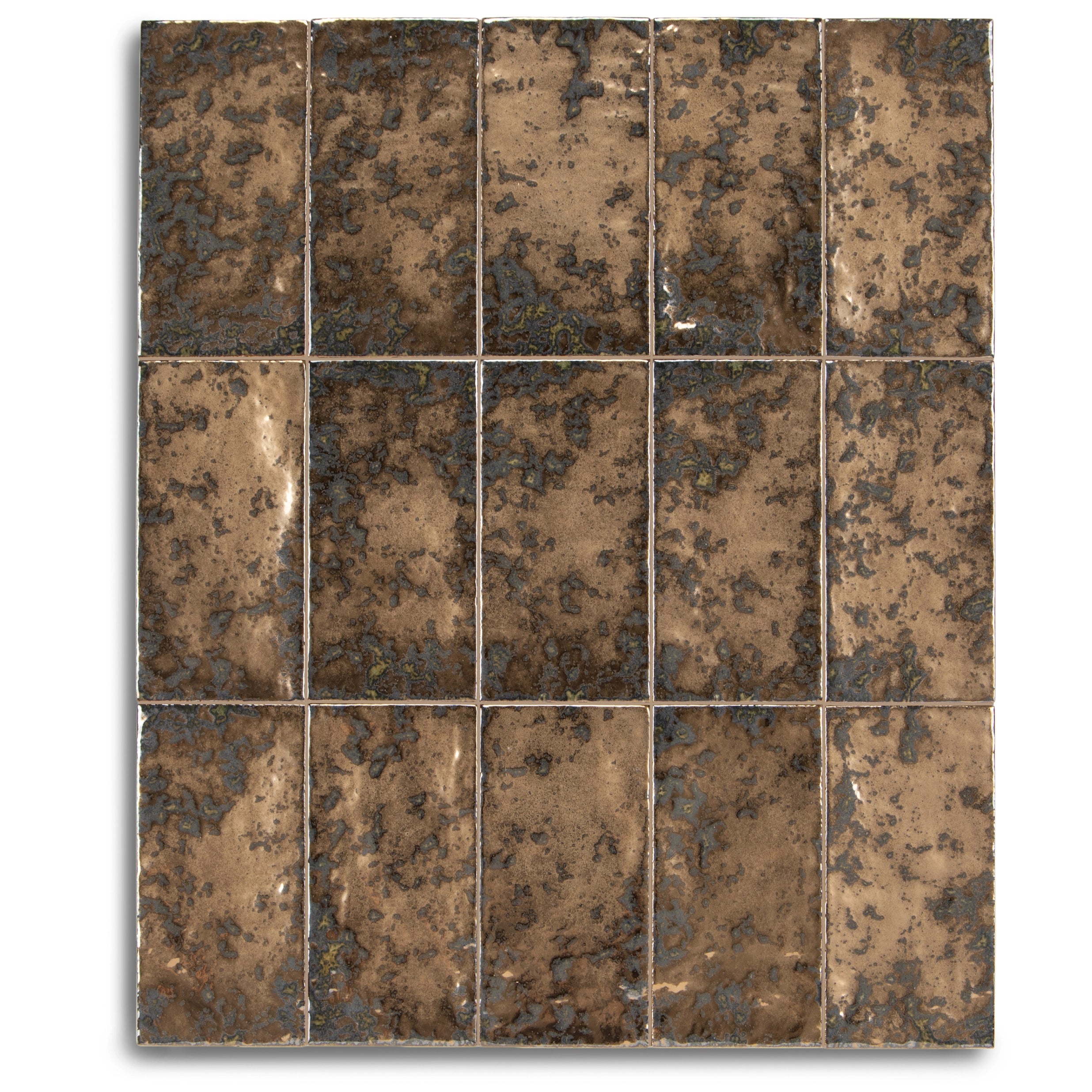 Sienna Matte Porcelain Tile in bronze and brown tones highlighting small format tiles from New Arrivals and PORCELAIN collections