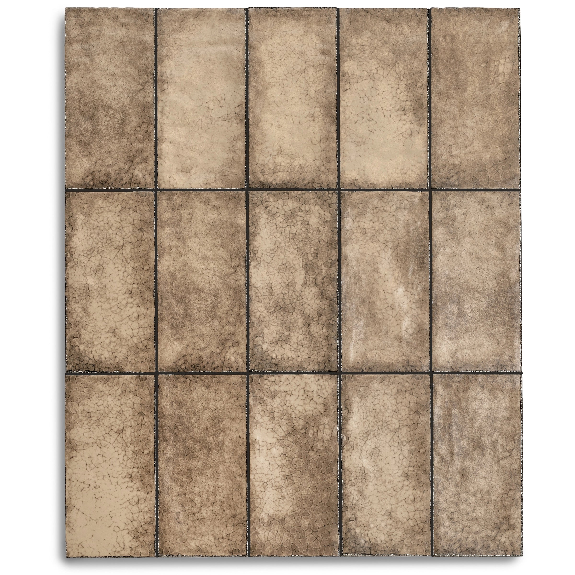 Sienna Matte Porcelain Tile in beige and brown tones with textured pattern from Small Format Tiles New Arrivals Porcelain collection