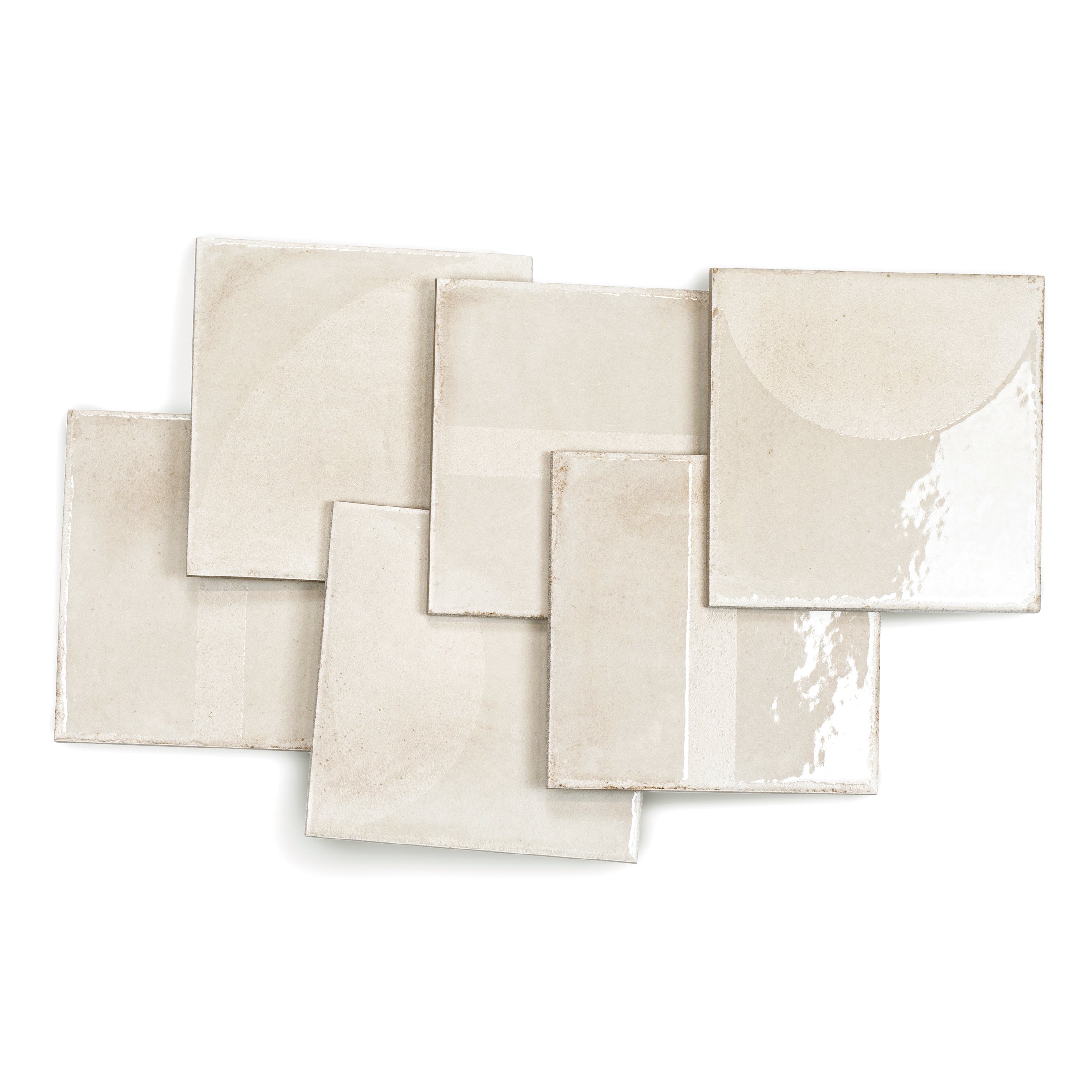 Silhouettes Gloss Porcelain Tile in white with geometric pattern from Small Format Tiles and Artifacts Porcelain Tile collections