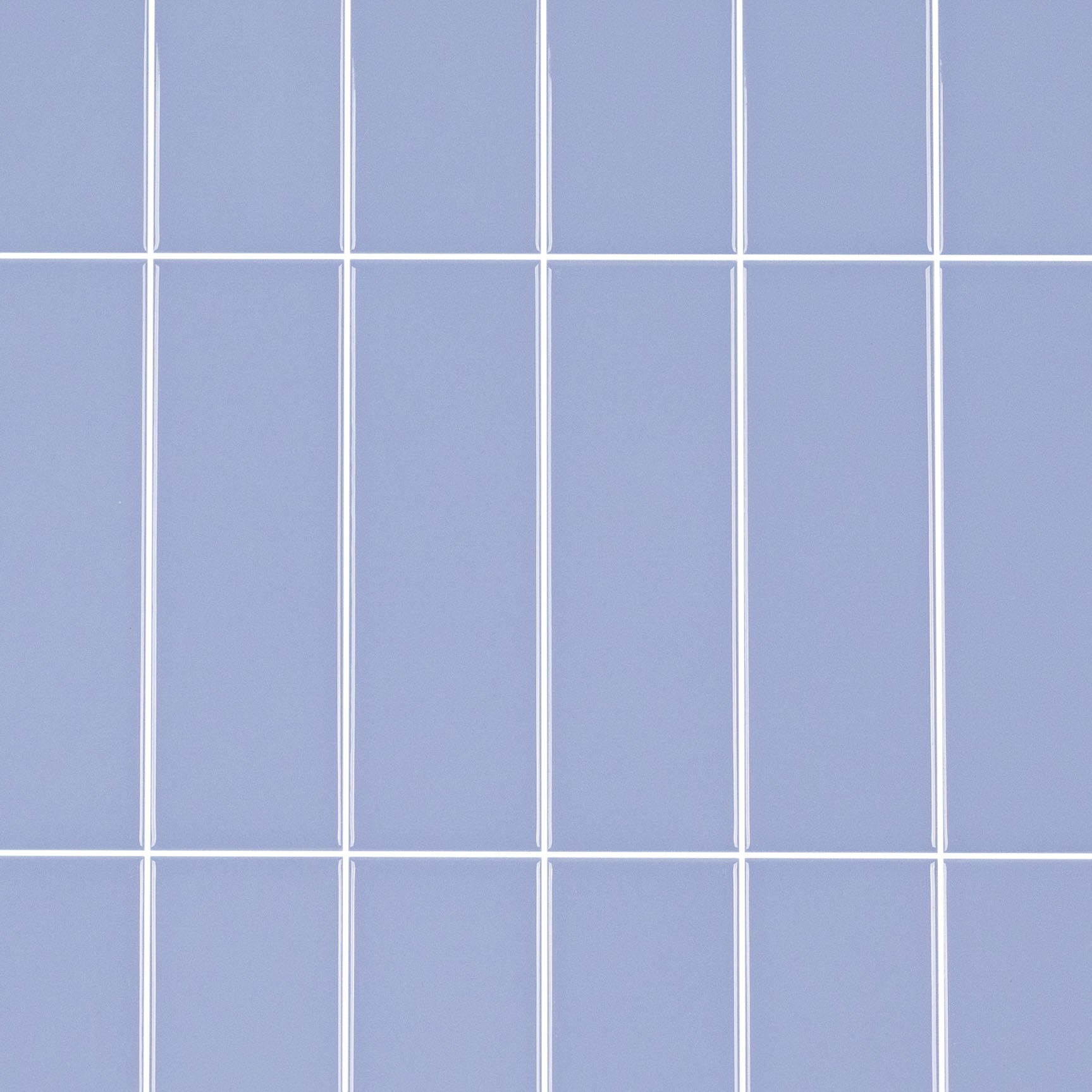 Colorblock Porcelain Tile in sky blue with glossy finish and clean grid pattern from Small Format Tiles New Arrivals collection