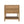 The Sunday Bathroom Vanity in warm wood with two drawers, round knobs, open lower shelf, and leg-mounted frame design.