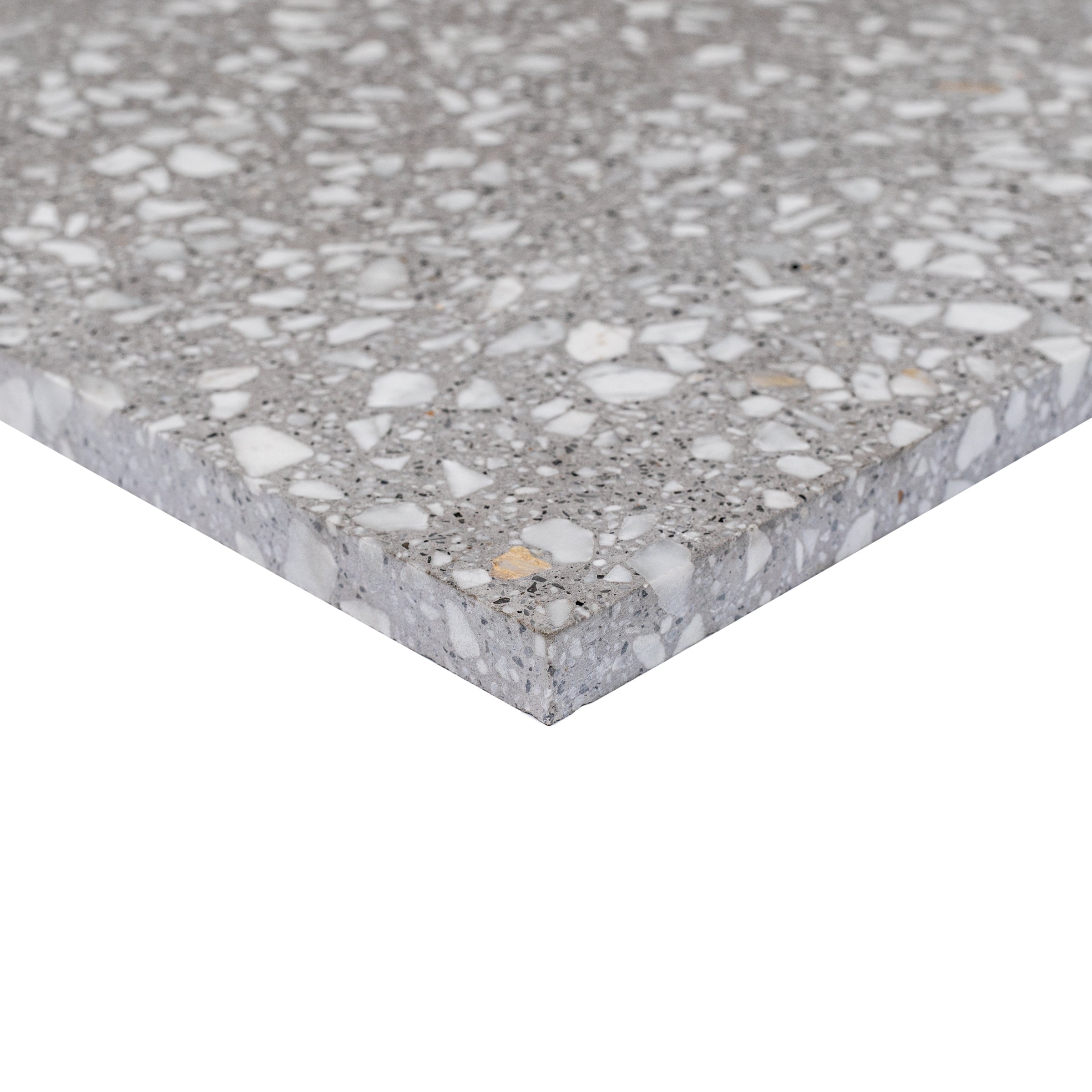 Torcello Honed Terrazzo Tile Sample with polished stone fragments, part of the SAMPLES ONLY collection from Reno Source