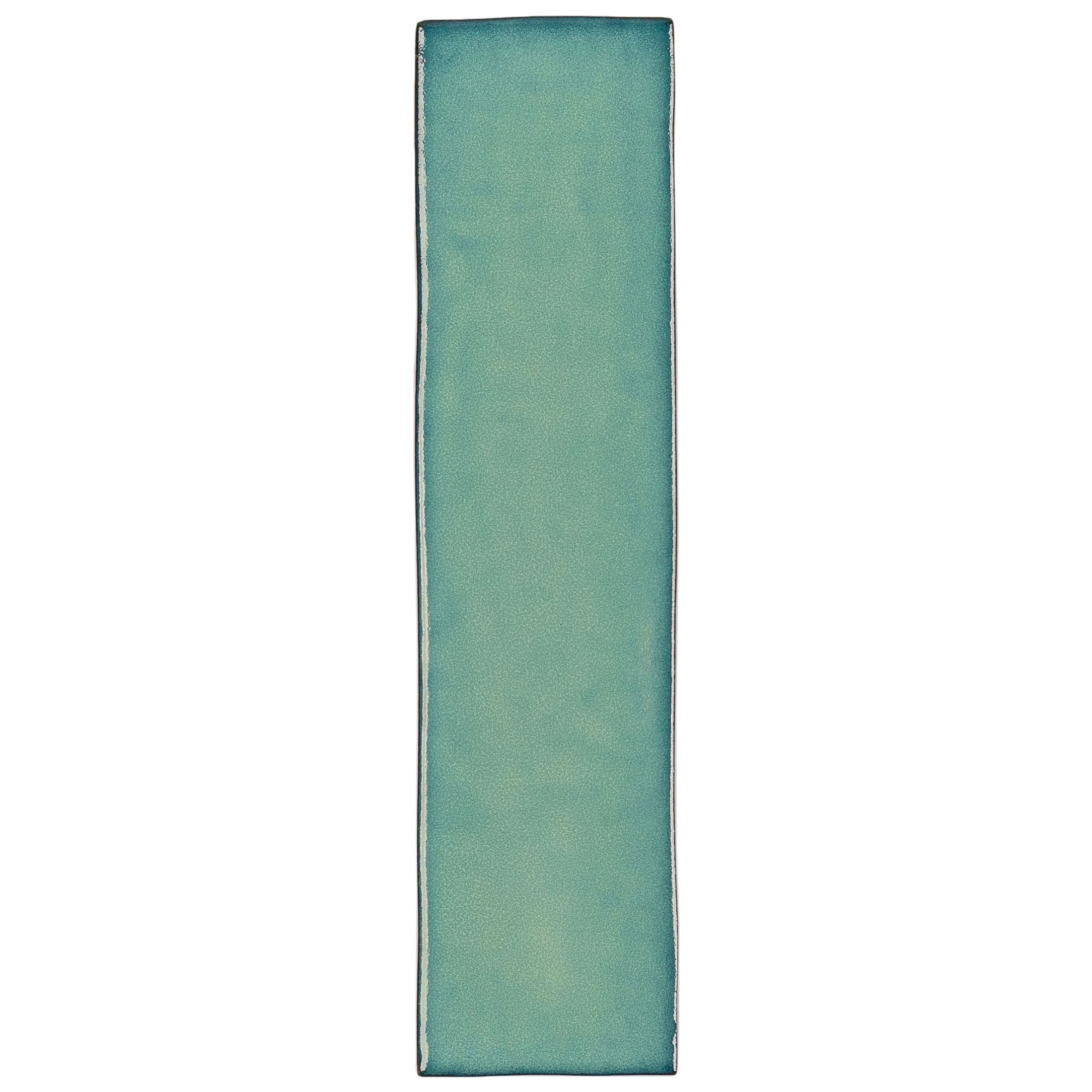 Turquoise 2x8 Glossy Porcelain Tile Sample from Porcelain, SAMPLES ONLY collection with ceramic tile finish.