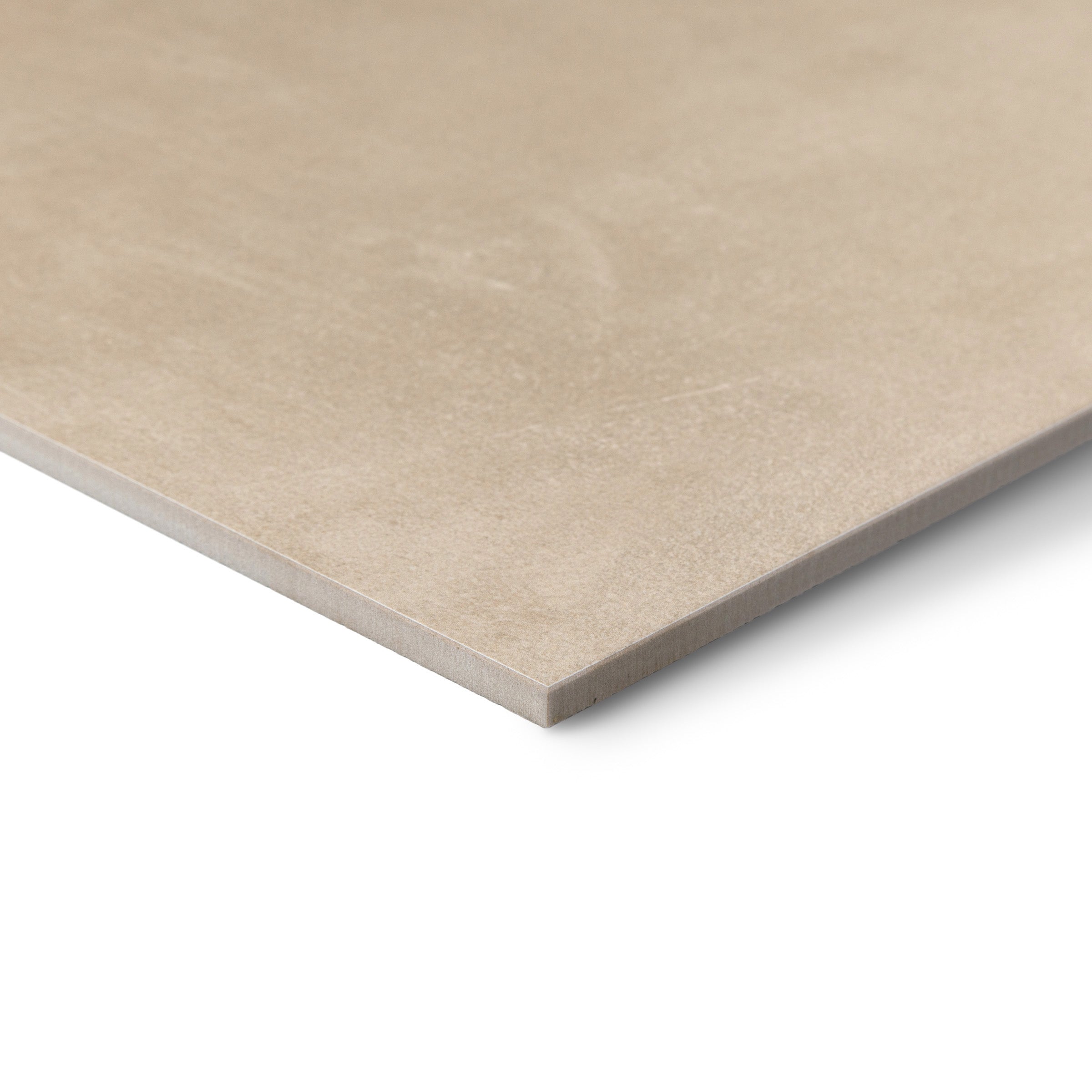 Taupe Cement Look Porcelain Tile Sample with neutral stone texture