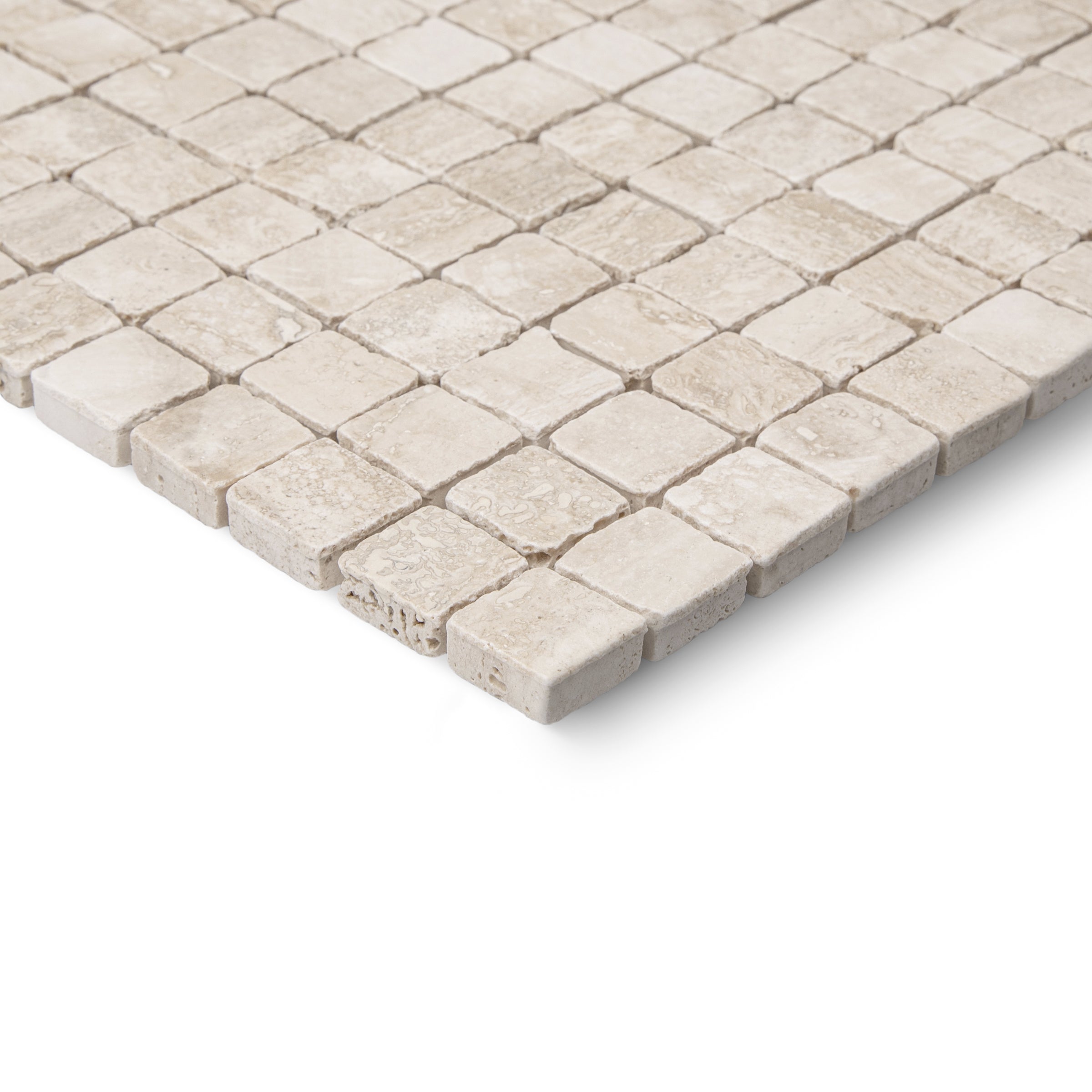 Travertino 1x1 Chipped Mosaics Sample