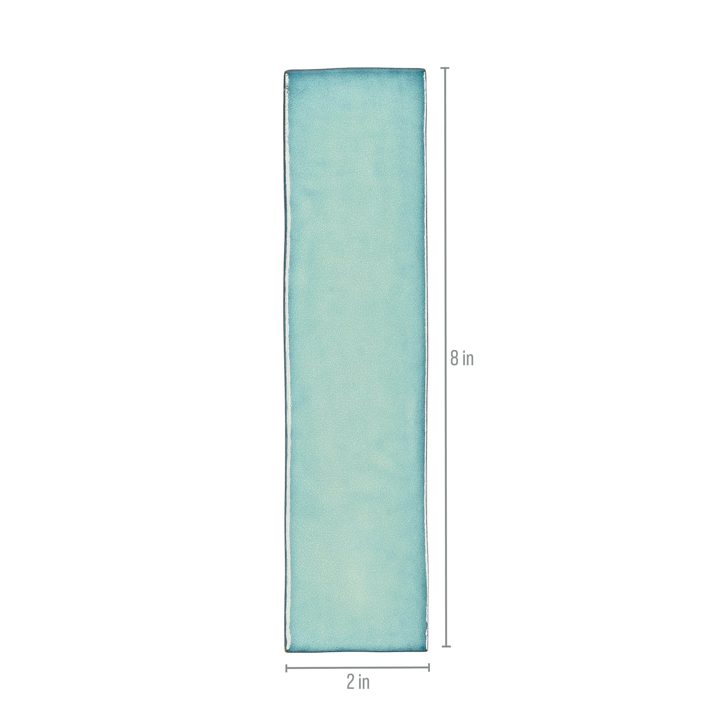 Turquoise Glossy Porcelain Tile in ceramic small format with glossy finish from Small Format Tiles and Zel Glazed Ceramic Tiles collections