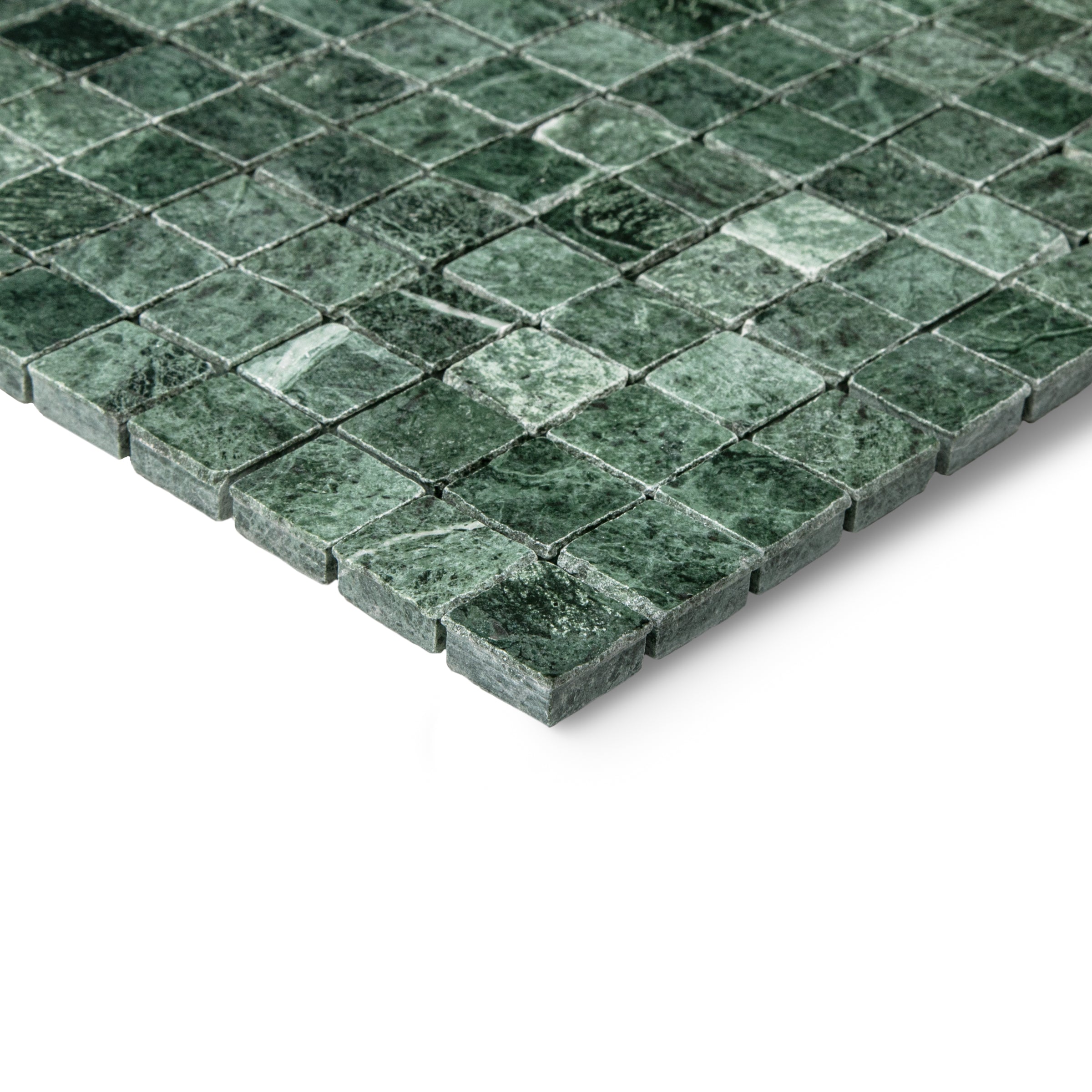 Verde Guatemala 1x1 Chipped Mosaic Sample