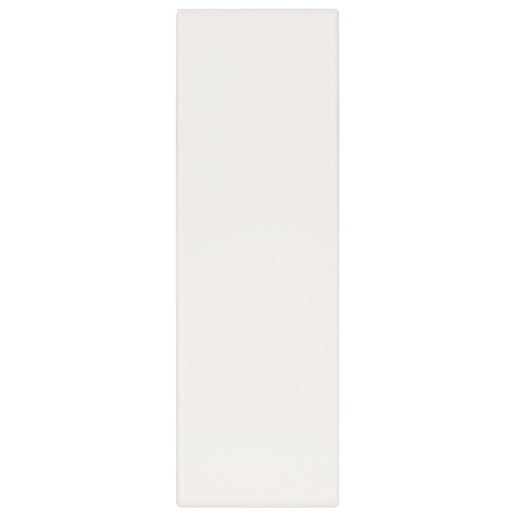 White 2x6 Matte Porcelain Tile Sample showing smooth porcelain texture from Porcelain SAMPLES ONLY collection