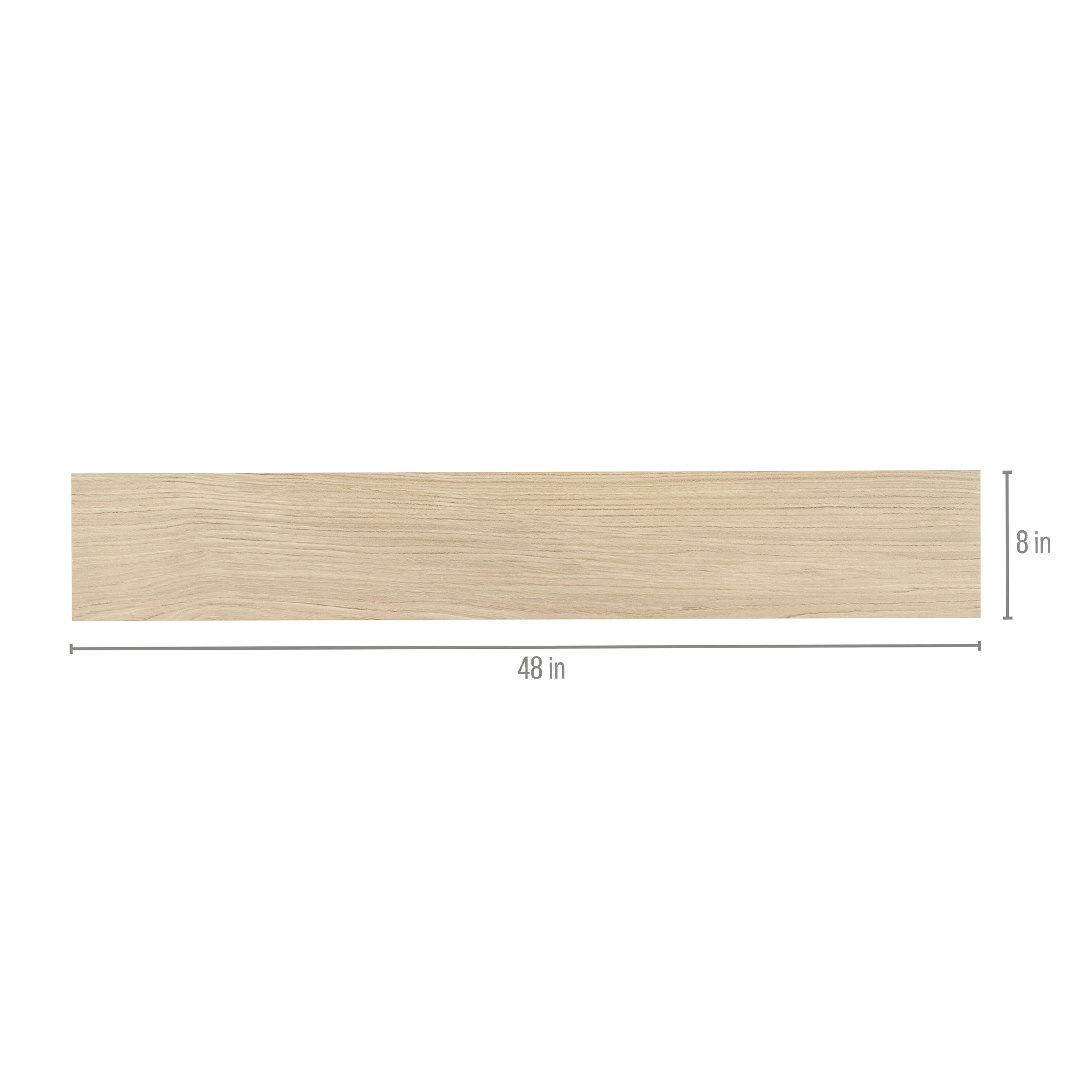 Ecru 8x48 Wood Look Porcelain Tile in beige and brown tones with subtle grain from Wood Edition Porcelain Tiles collection