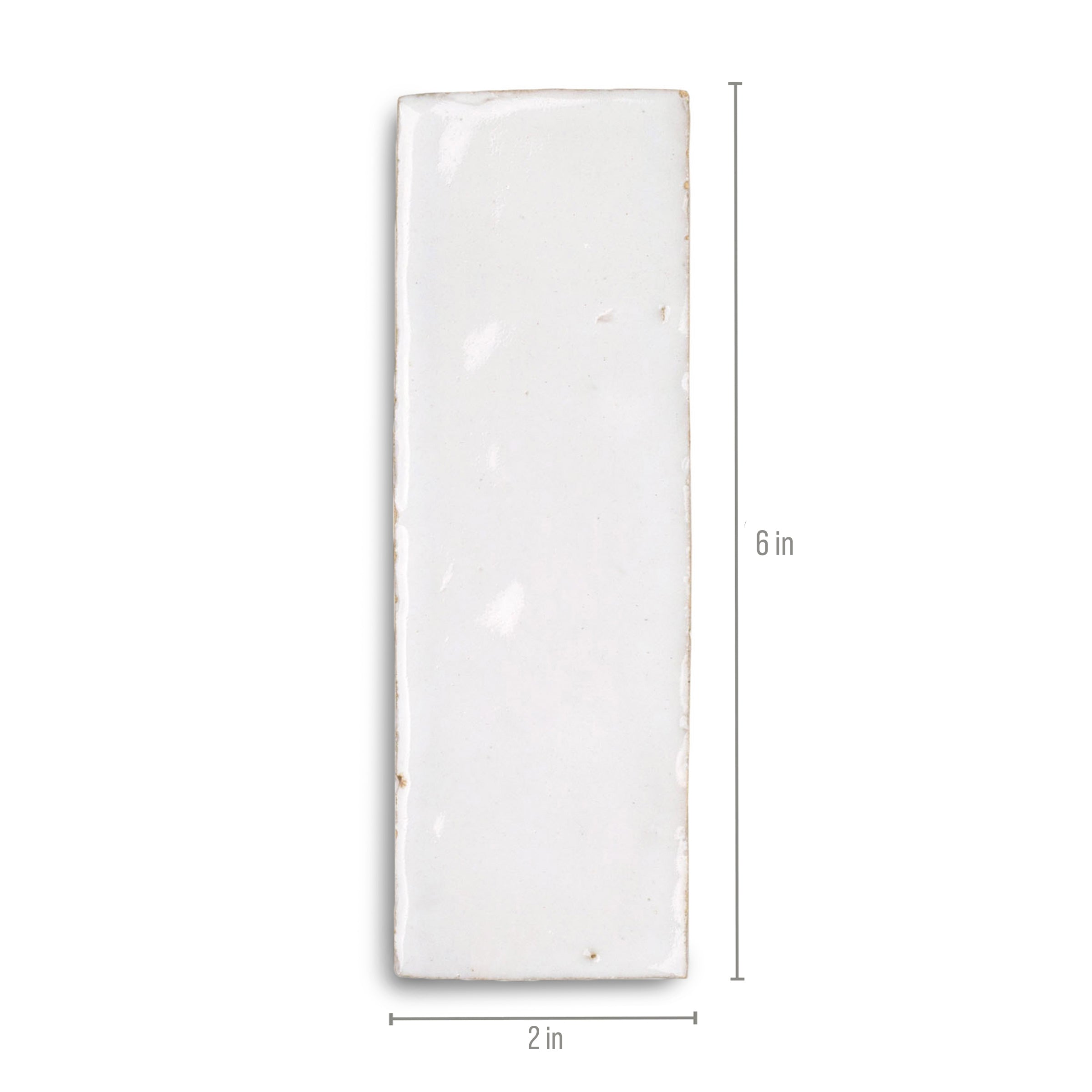 White Glazed Zellige Plinth in terracotta with handmade texture from Small Format Tiles and Handmade Moroccan Zellige Tiles collections