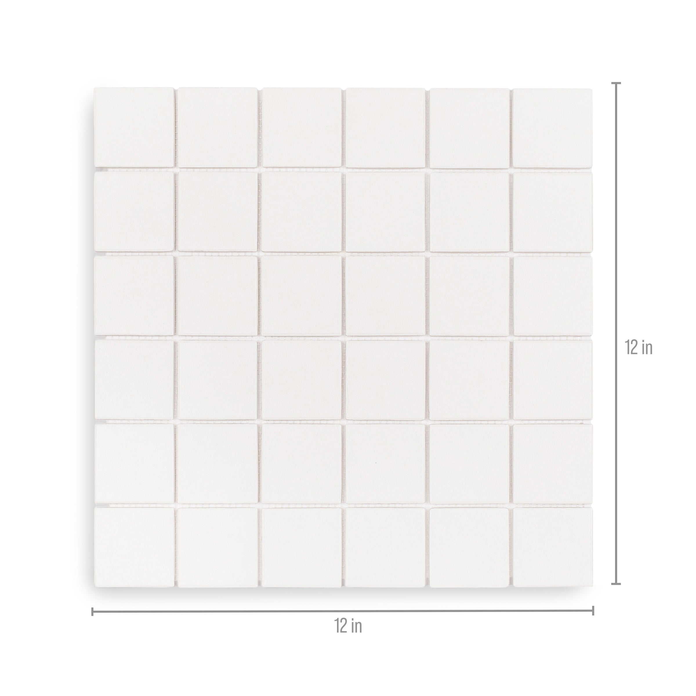 White 2x2 Forma Porcelain Mosaic